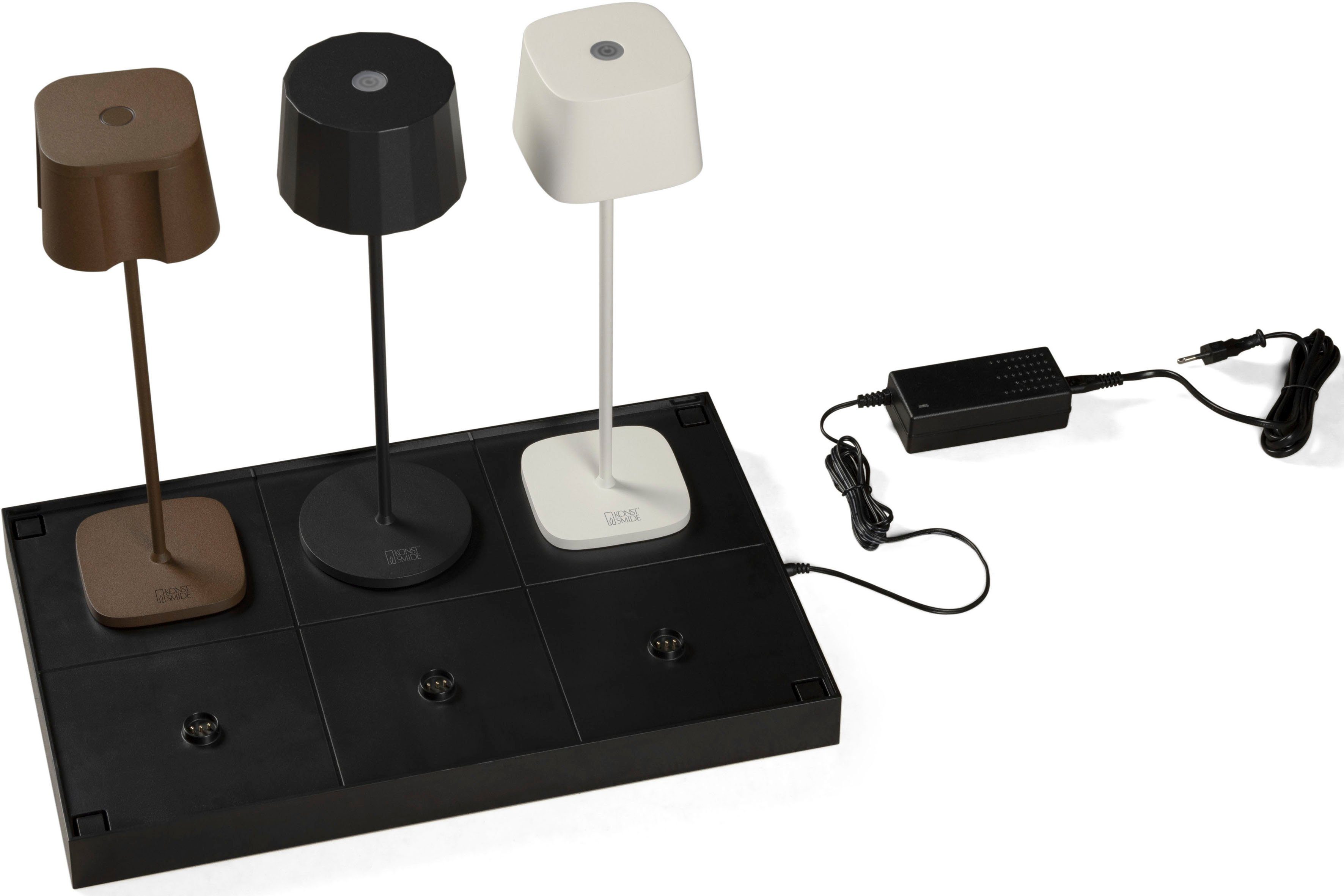 KONSTSMIDE Led-tafellamp Ladestation Oplaadstation voor USB bureau lampen incl. transformator (2 stuks)