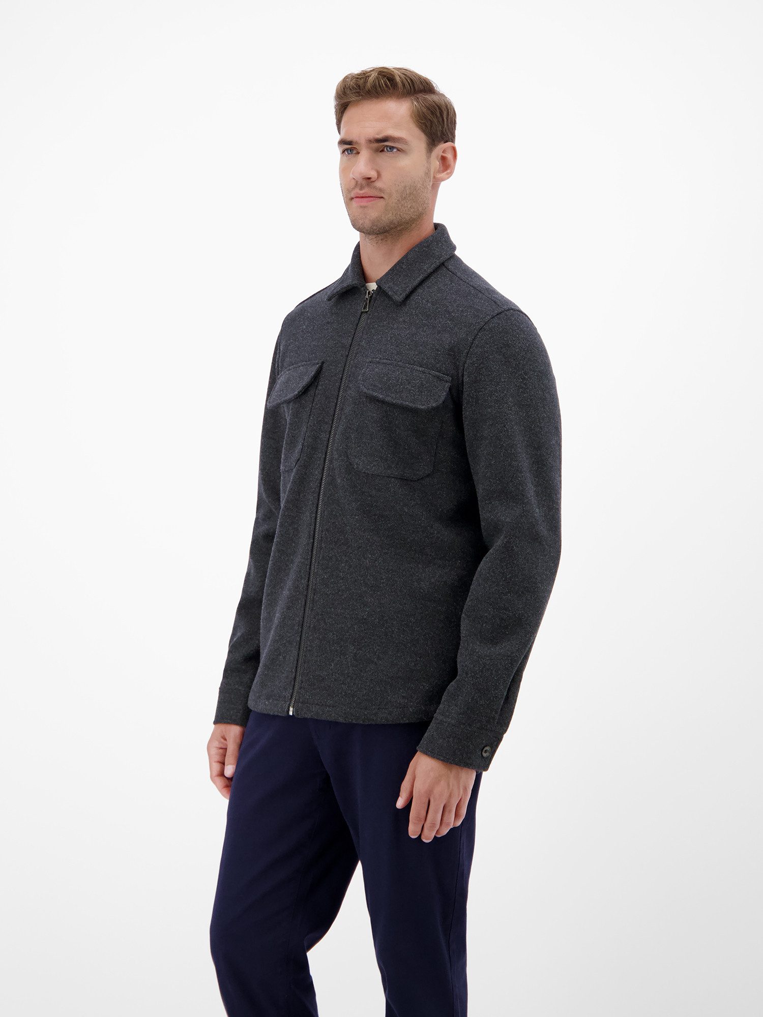 Lerros Overhemd met lange mouwen LERROS Heren Overshirt in urban Style