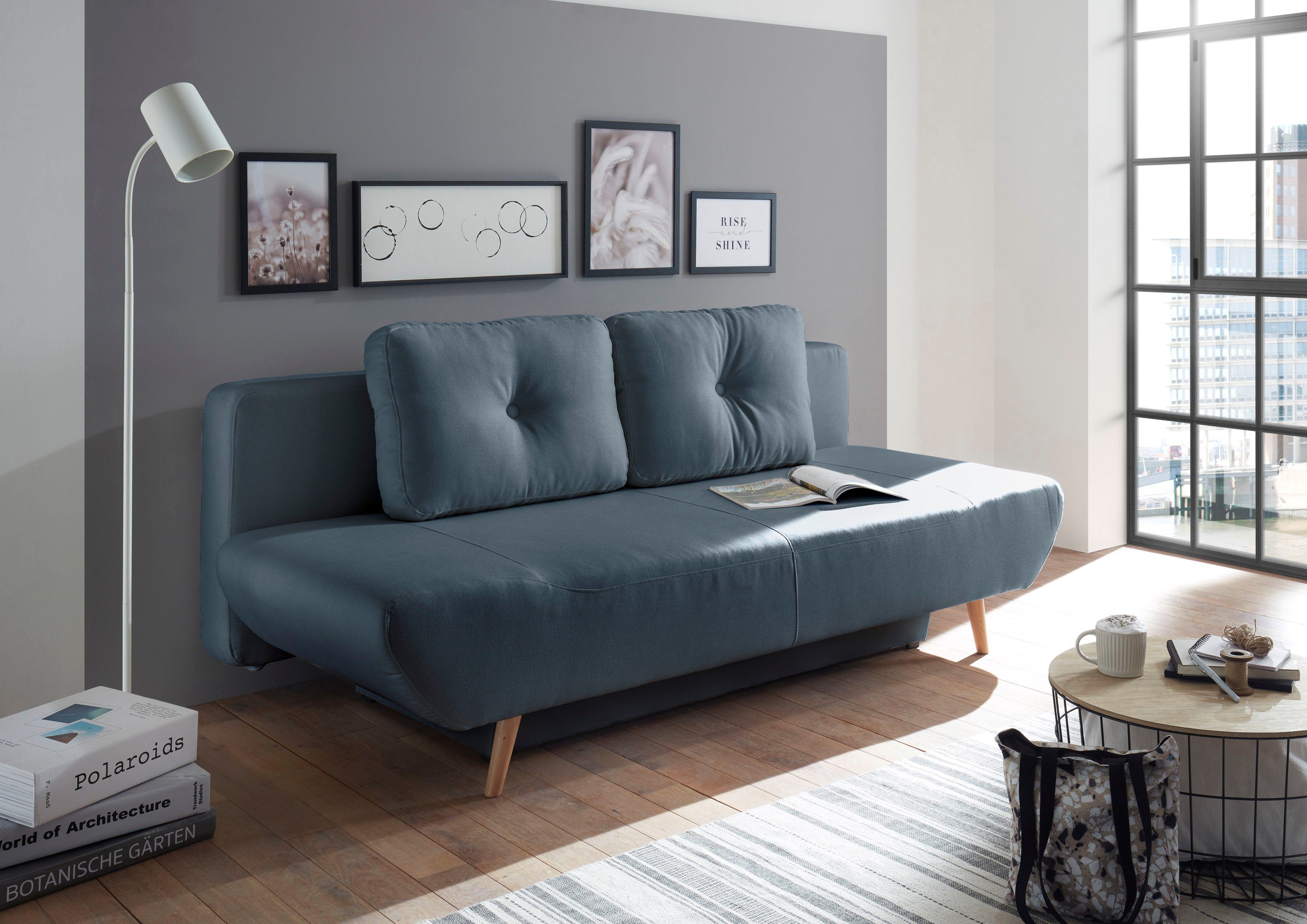 andas Slaapbank Segmon simpel in een comfortabel te bed veranderen, inclusief bedkist