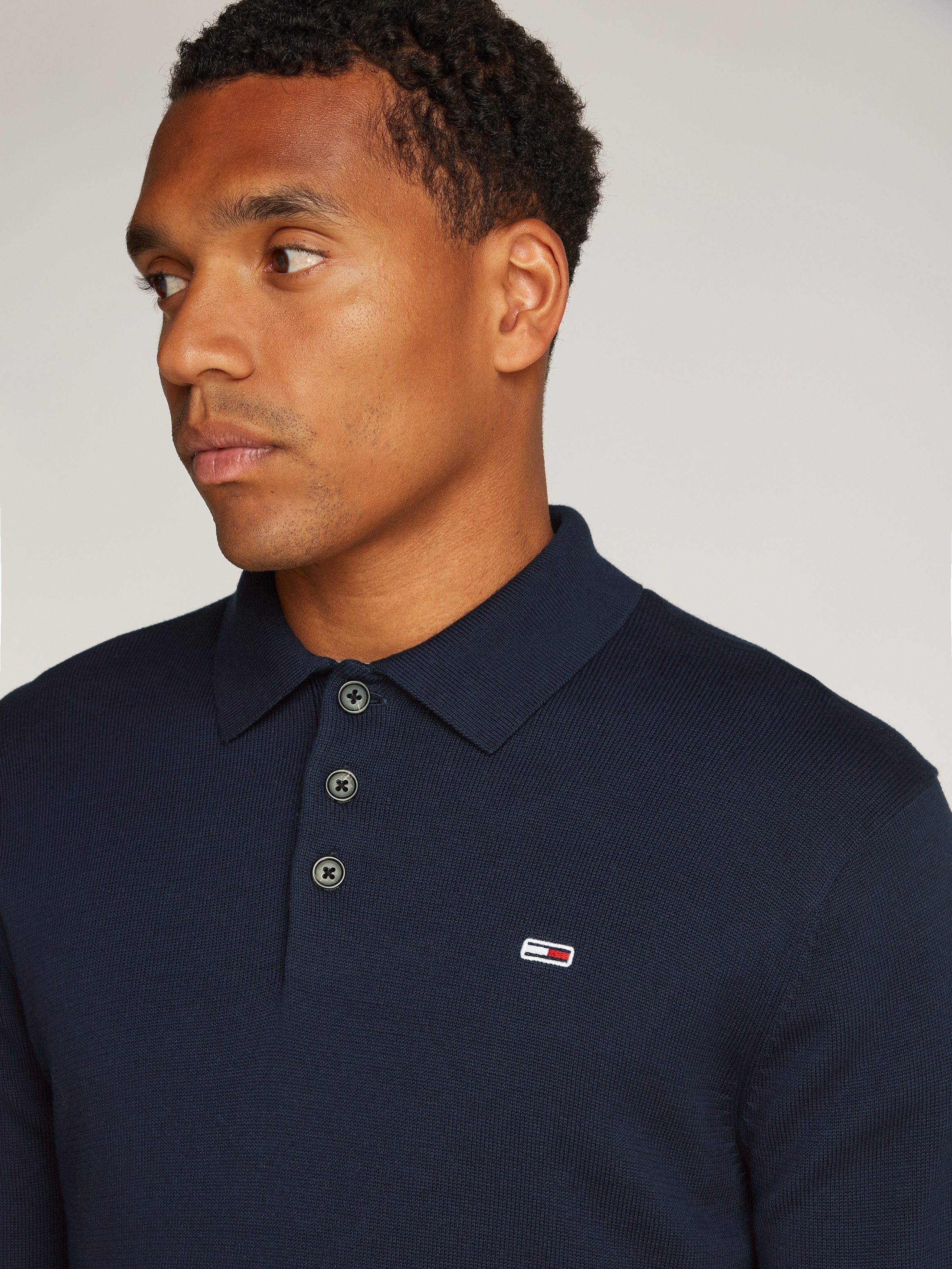 TOMMY JEANS Trui met polokraag TJM SLIM ESSENTIAL POLO SWEATER