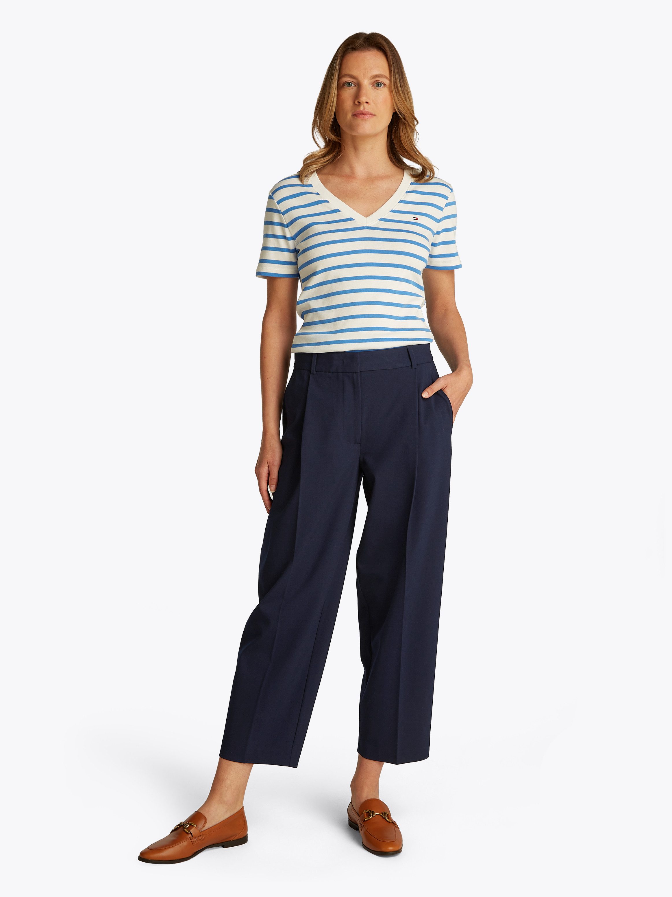 Tommy Hilfiger Geweven broek Low Normal Waist Bi-Stretch Riemlus, elastisch, onderhoudsvriendelijk kreukvrij, business casual