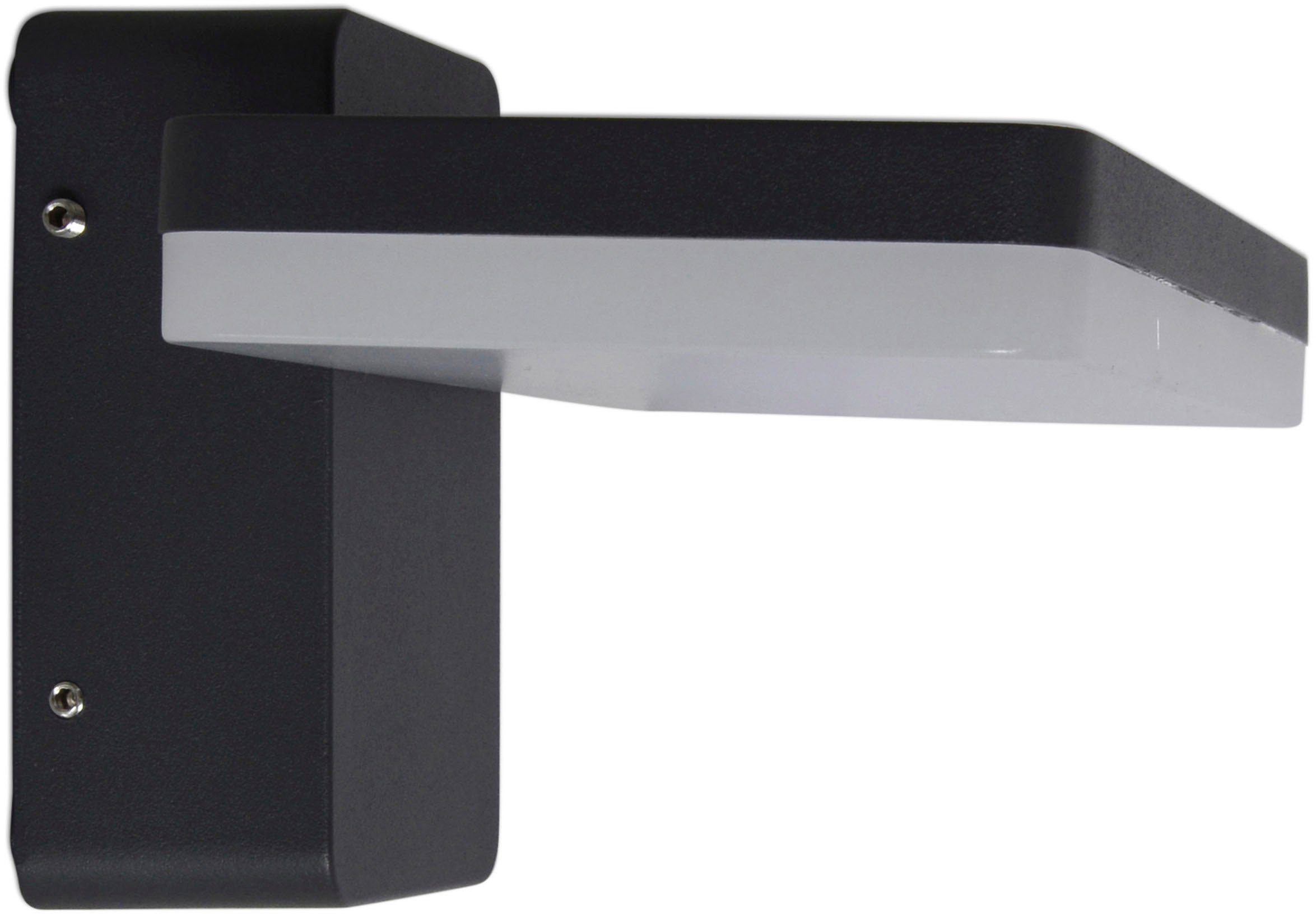 näve Ledwandlamp voor buiten Clair Wandlamp, terras, antraciet, hoogte: 11 cm, led warmwit (1 stuk)