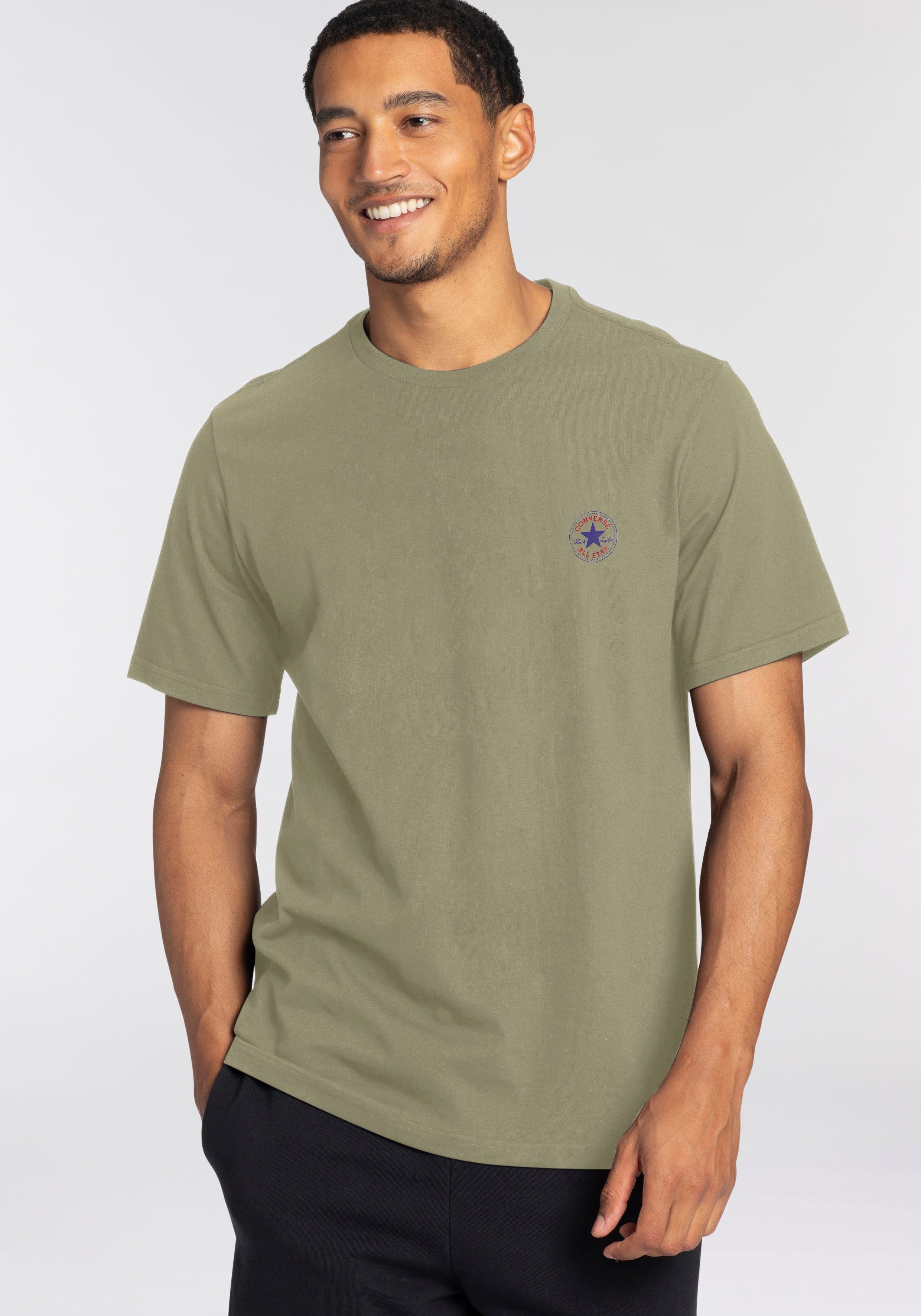 Converse T-shirt GO-TO MINI PATCH T-SHIRT (1-delig) unisex t-shirts maat XS groen