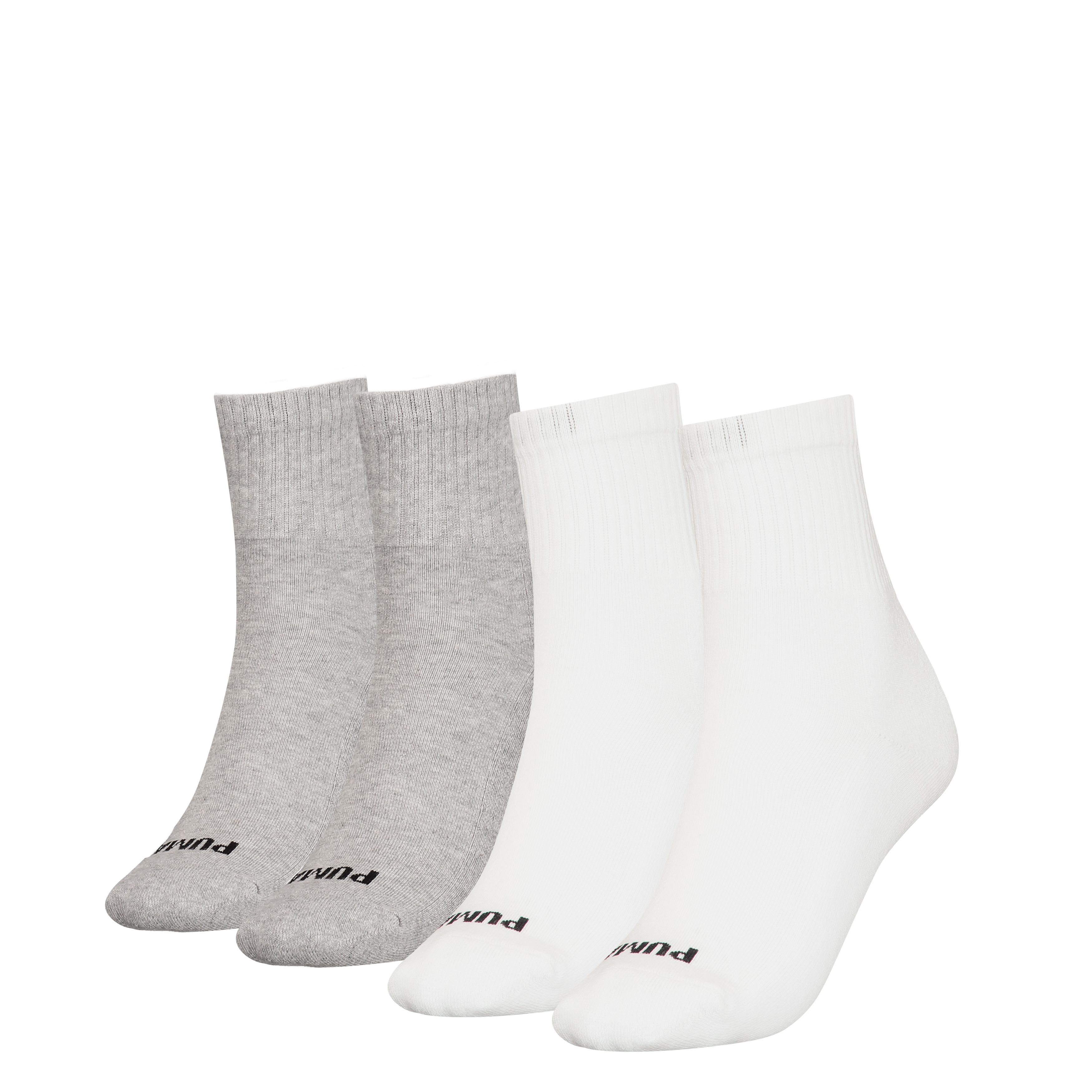 PUMA Sokken PUMA WOMEN HEART LOGO SHORT CREW 4P ECOM (4 paar, 4 paar) dames sokken maat 35-38 wit