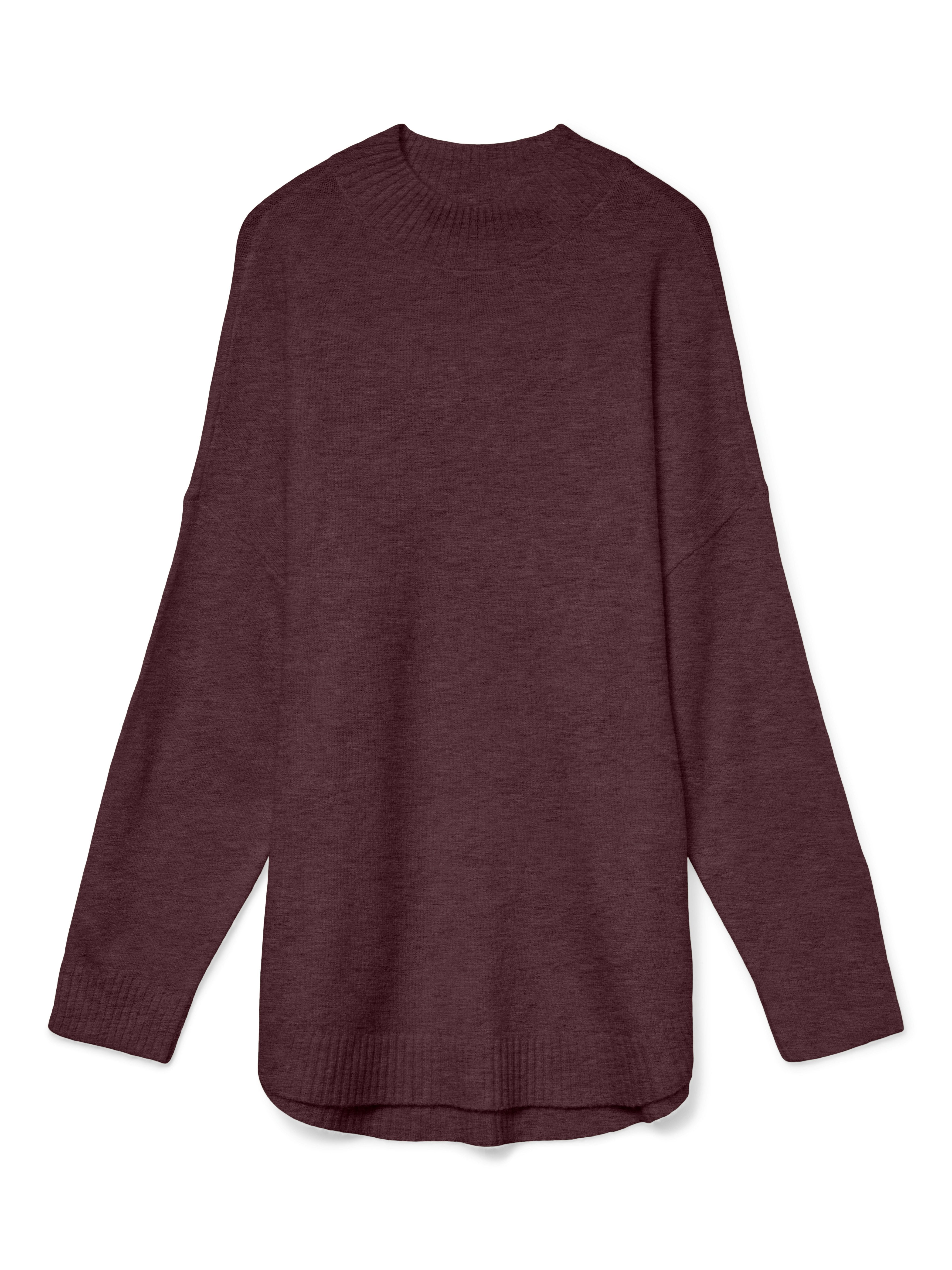 Vero Moda Gebreide trui VMPLAZA LS HIGHNECK LONG PULLOVER GA BOO