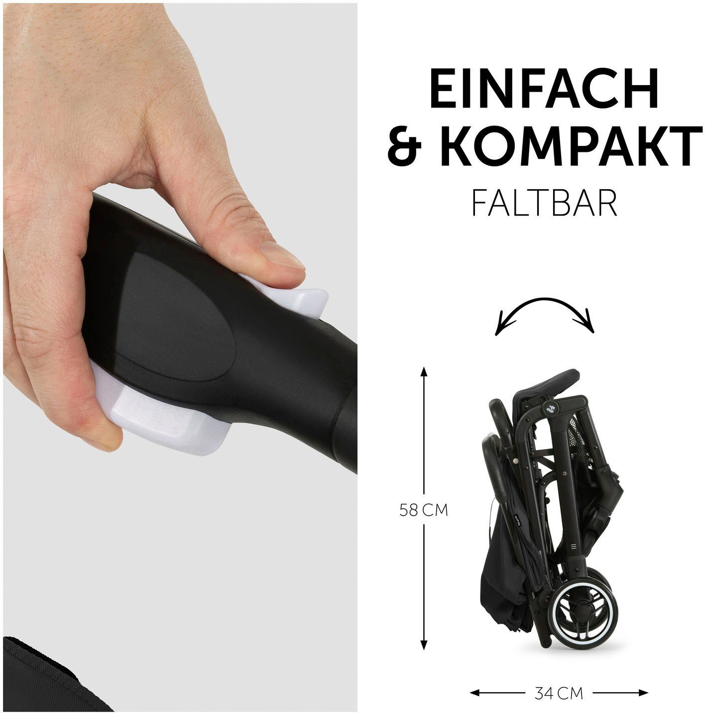 Hauck Kinder-buggy Travel N Care, black