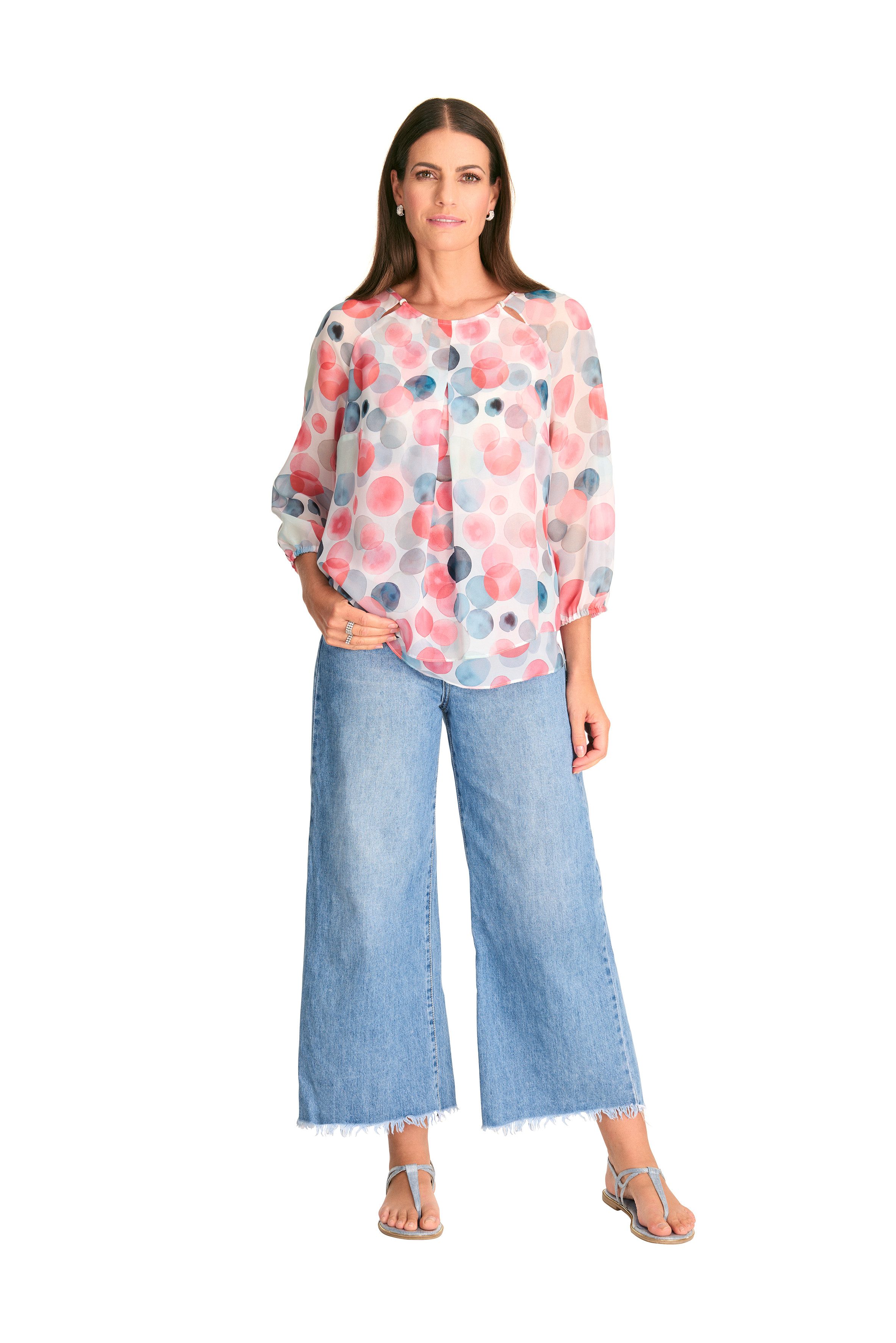 HERMANN LANGE Collection Gedessineerde blouse