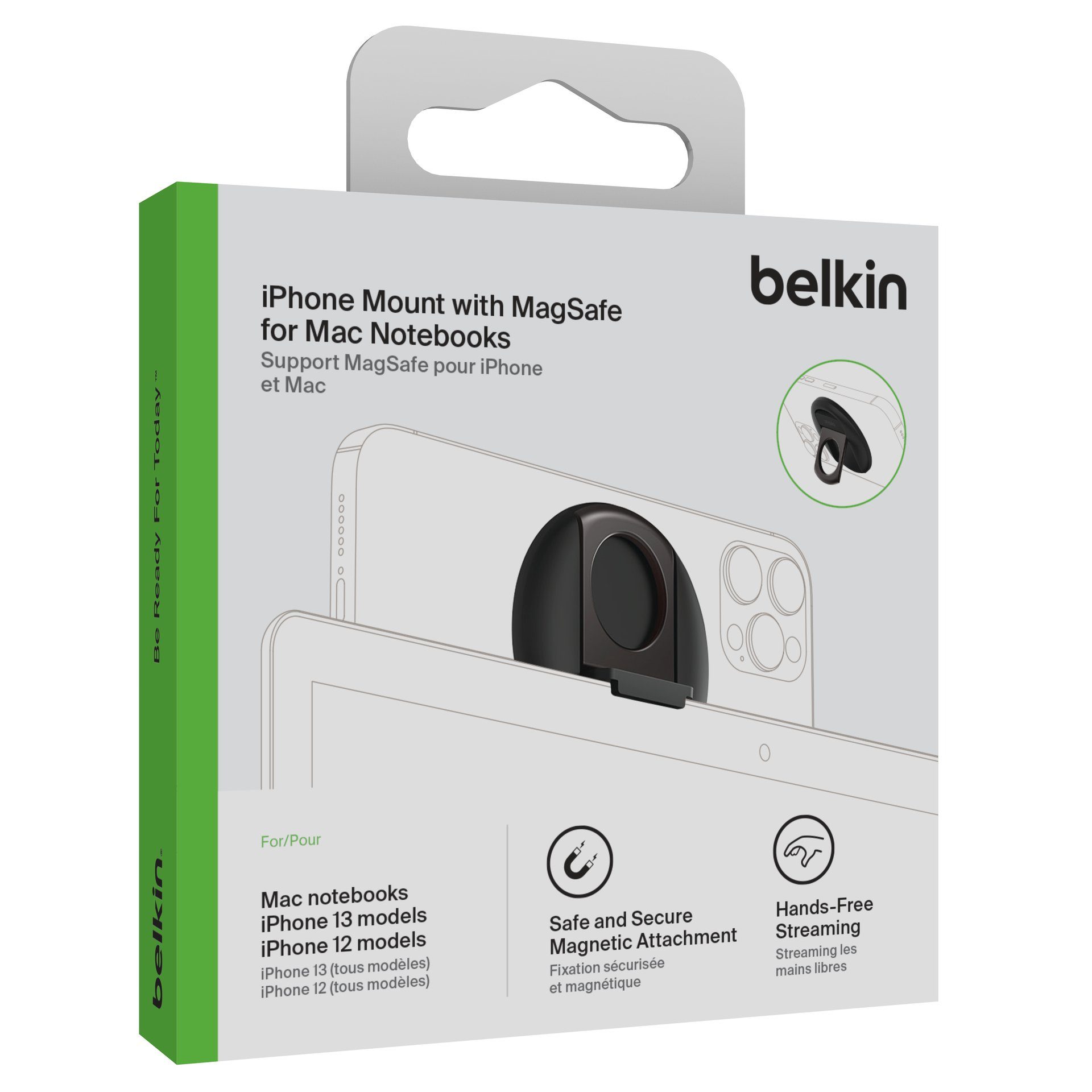 Belkin Smartphone-houder iPhone houder met MagSafe voor MacBooks ook als ringgreep of standaard te gebruiken