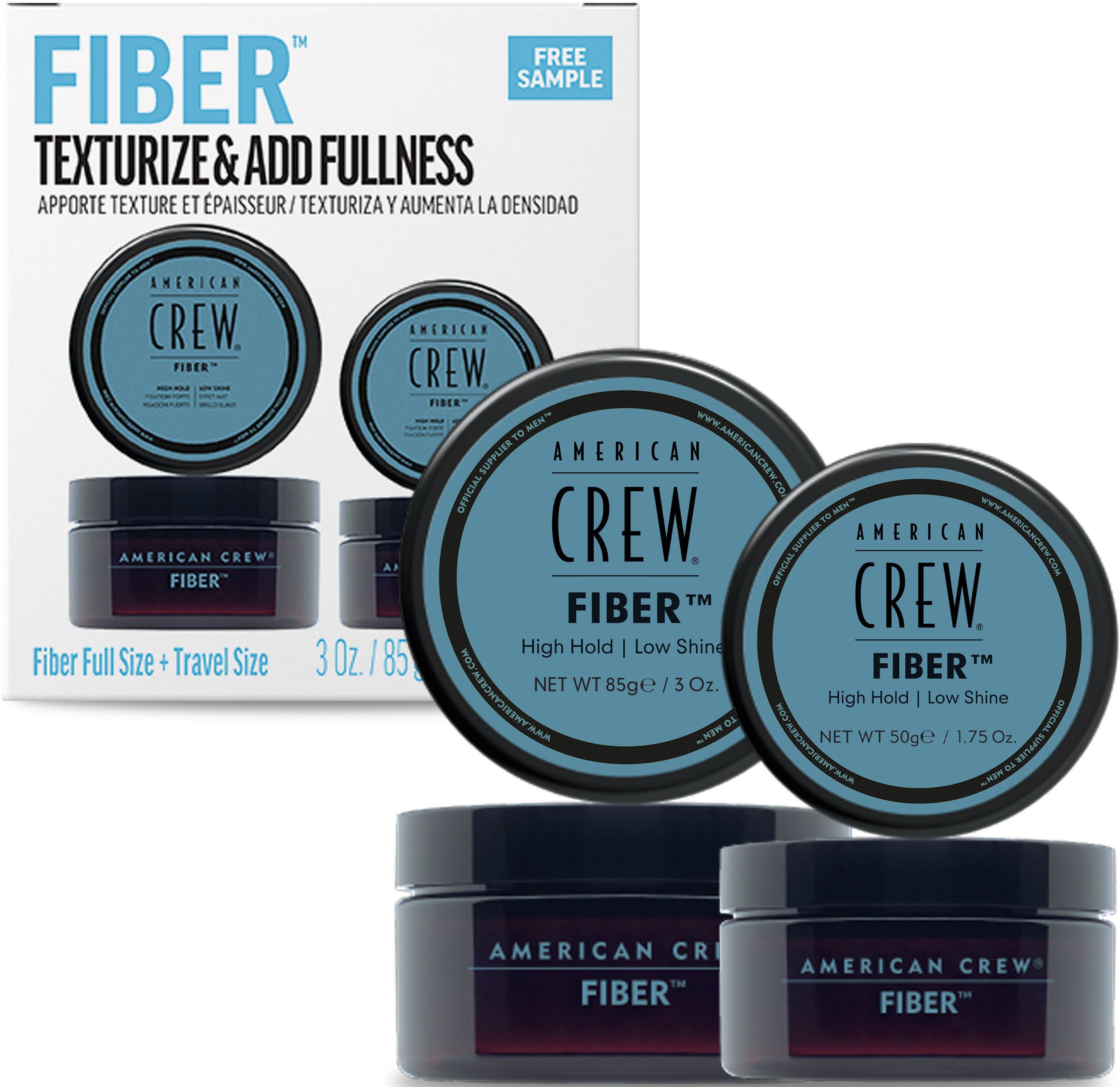 American Crew Styling-crème Fiber Duo Styling Set Classic Fiber 85 gr + 50 gr (set, 2-delig)