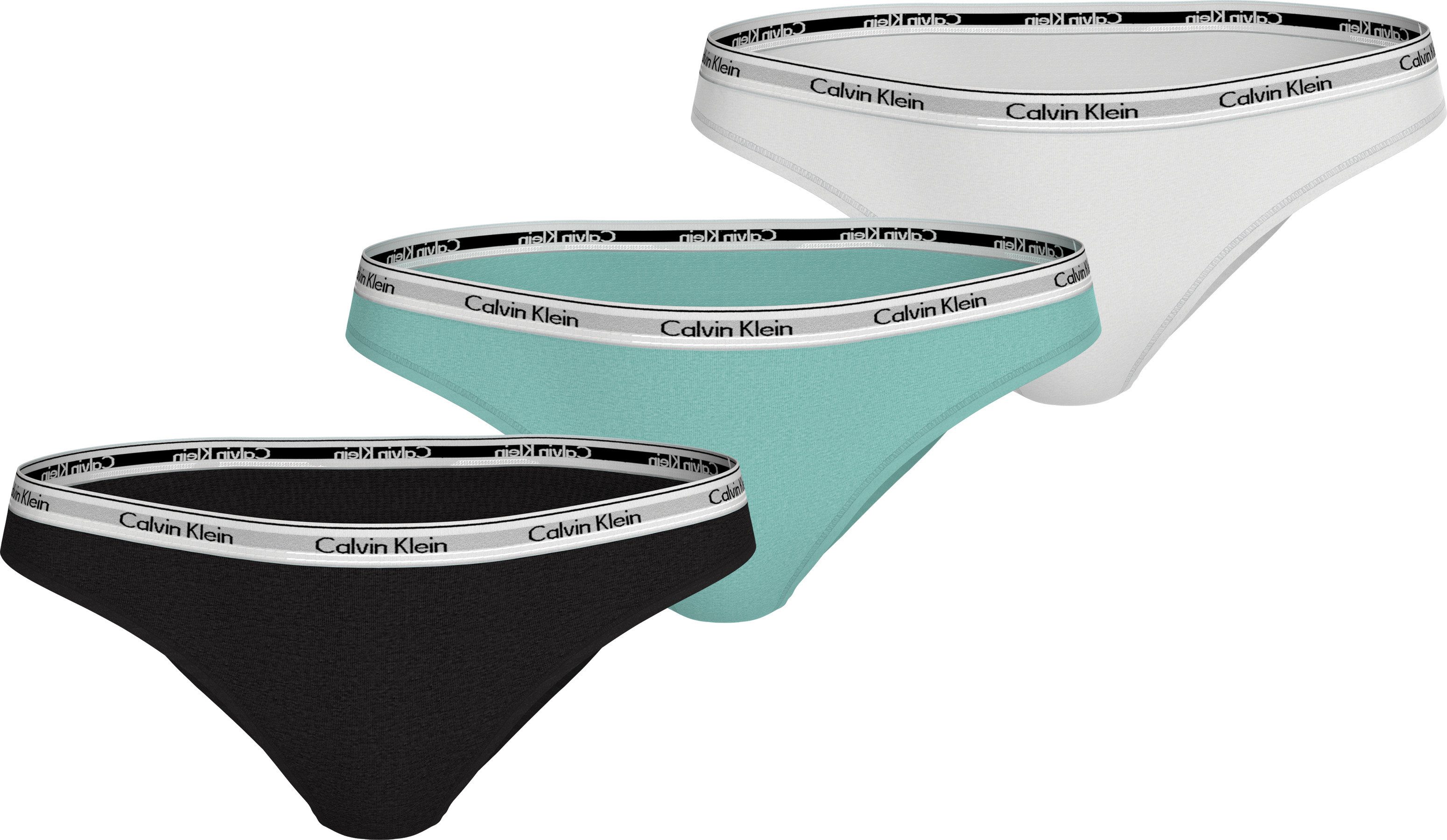 Calvin Klein Bikinibroekje 3 PACK BIKINI (LOW-RISE) (3 stuks) dames slips maat M multicolor