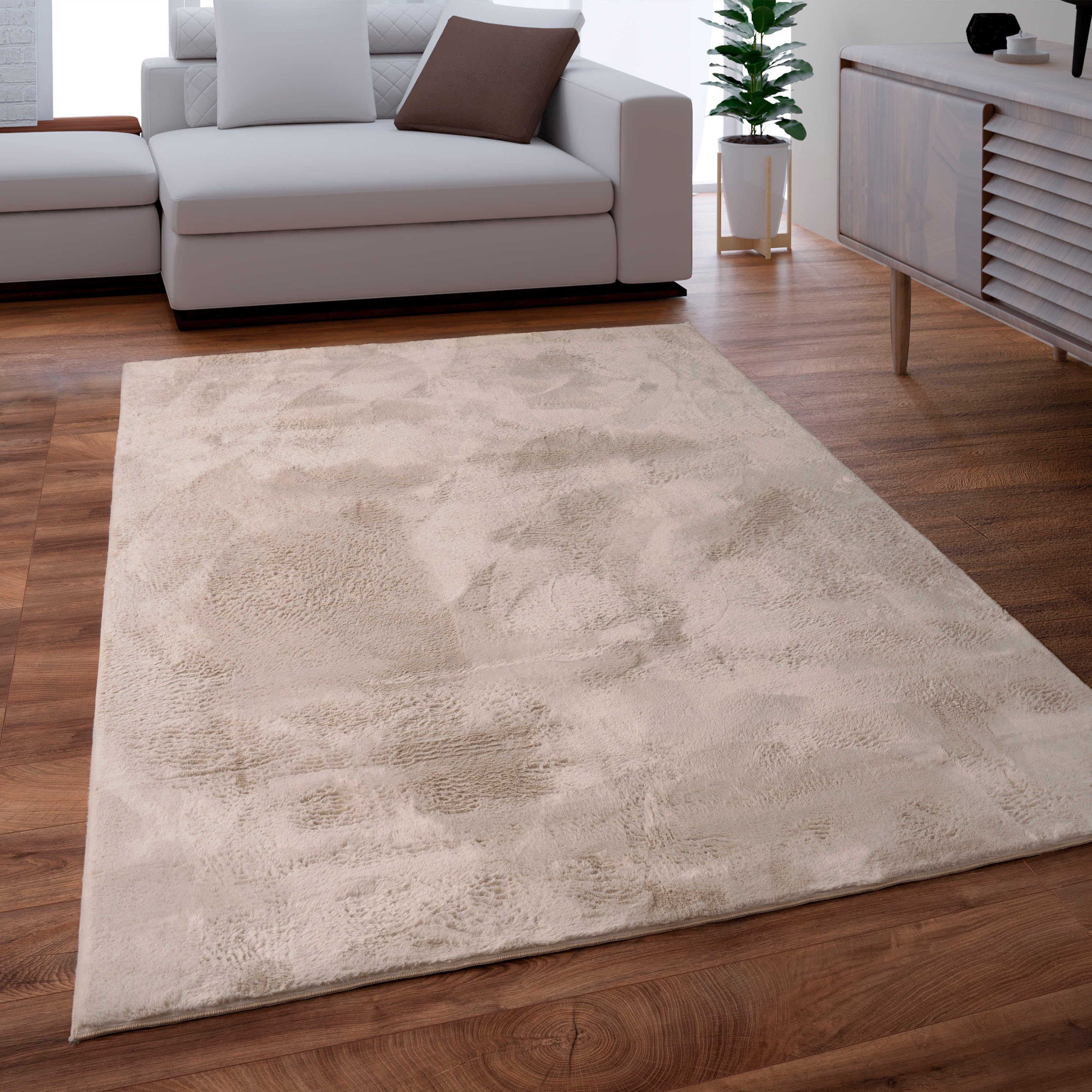 Paco Home Vachtvloerkleed Imitatiebont Soft 380 Lange pool, heerlijk zacht vloerkleed - bijzonder zacht, unikleuren