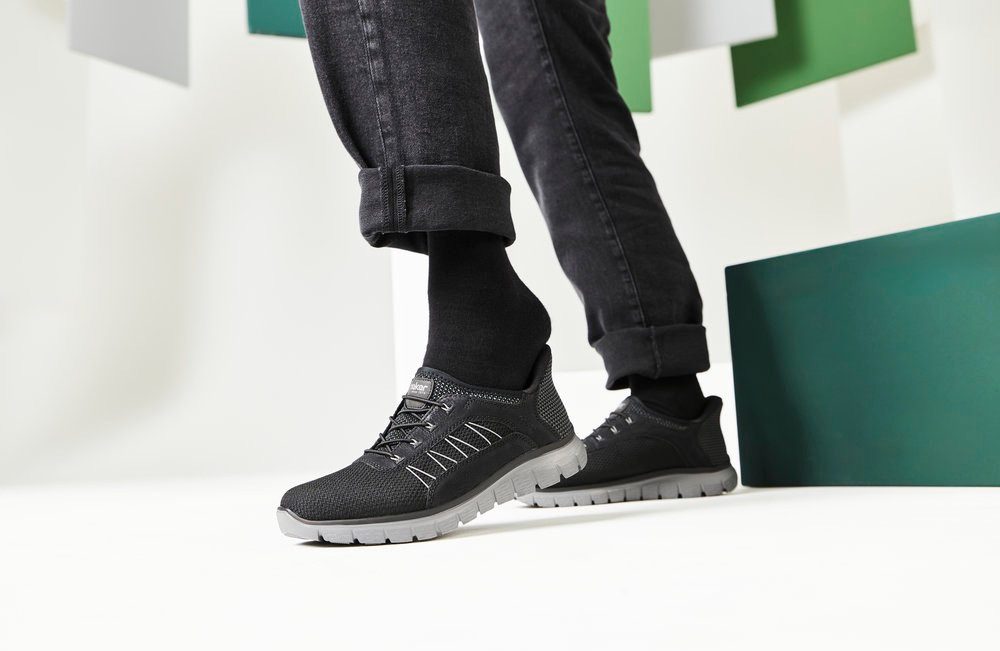 Rieker Slip-on sneakers lage schoen, vrijetijdsschoen, instapschoen met elastiek