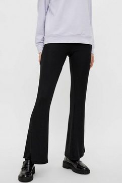 pieces jeggings pctoppy mw flared pant flared stijl zwart