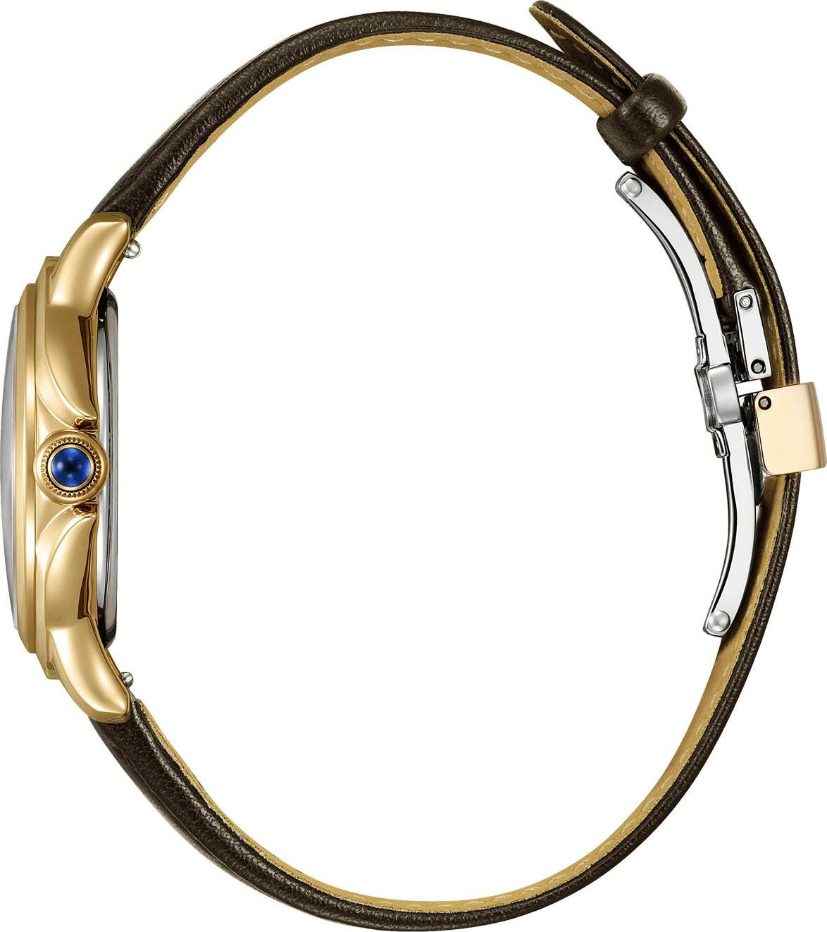 Citizen Solarhorloge Citizen L Armbandhorloge, dameshorloge, leren armband, analoog, batterij-indicator