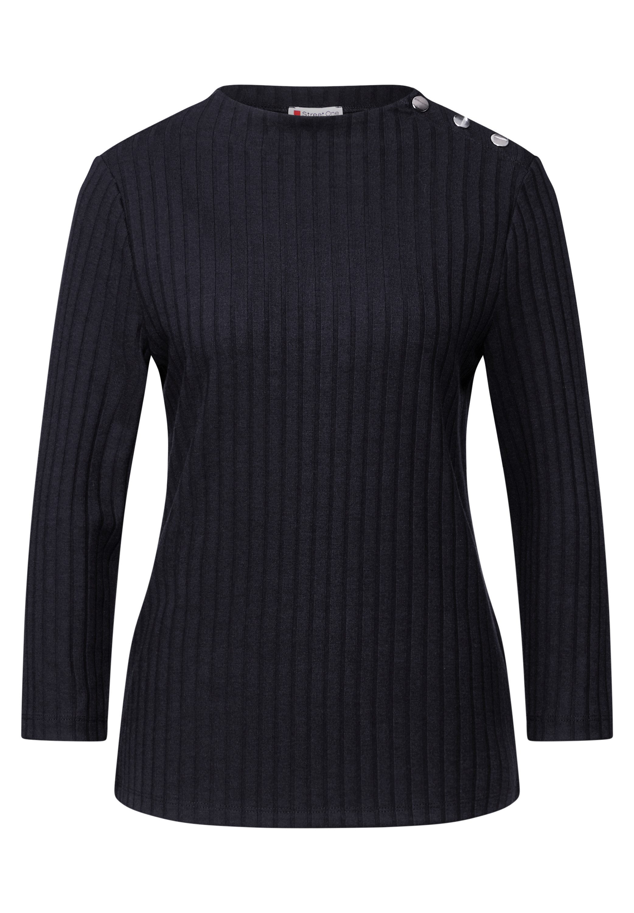 STREET ONE Shirt met 3/4 mouwen met knopen op de schouder