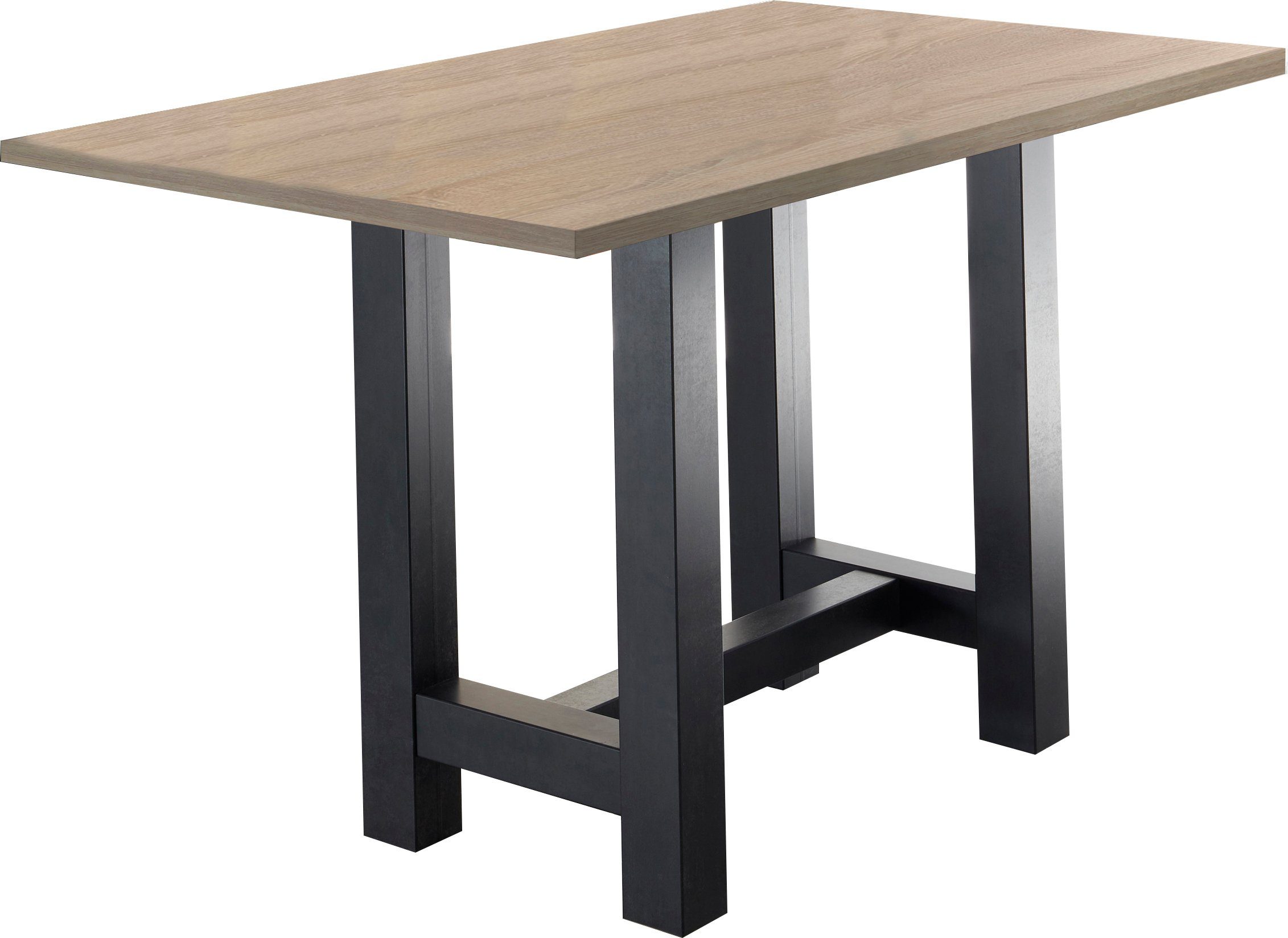 Mäusbacher Bartafel Frame in U-model (breedte 120, 140 of 160 cm) rechthoekige tafels maat 160 cm x 105 cm x 70 cm bruin