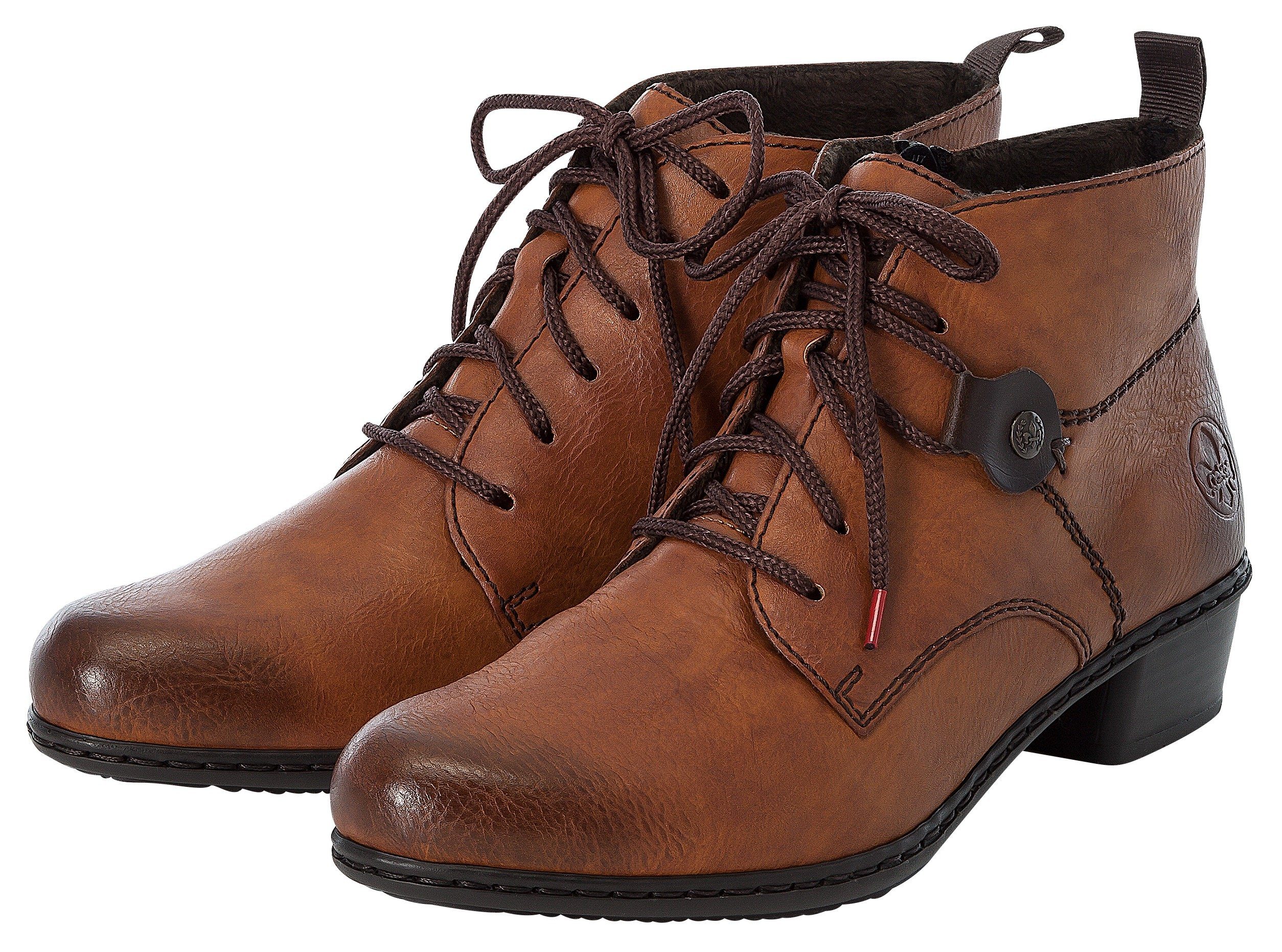 Rieker Veterlaarsjes , veterschoenen, blokhak, in elegante look