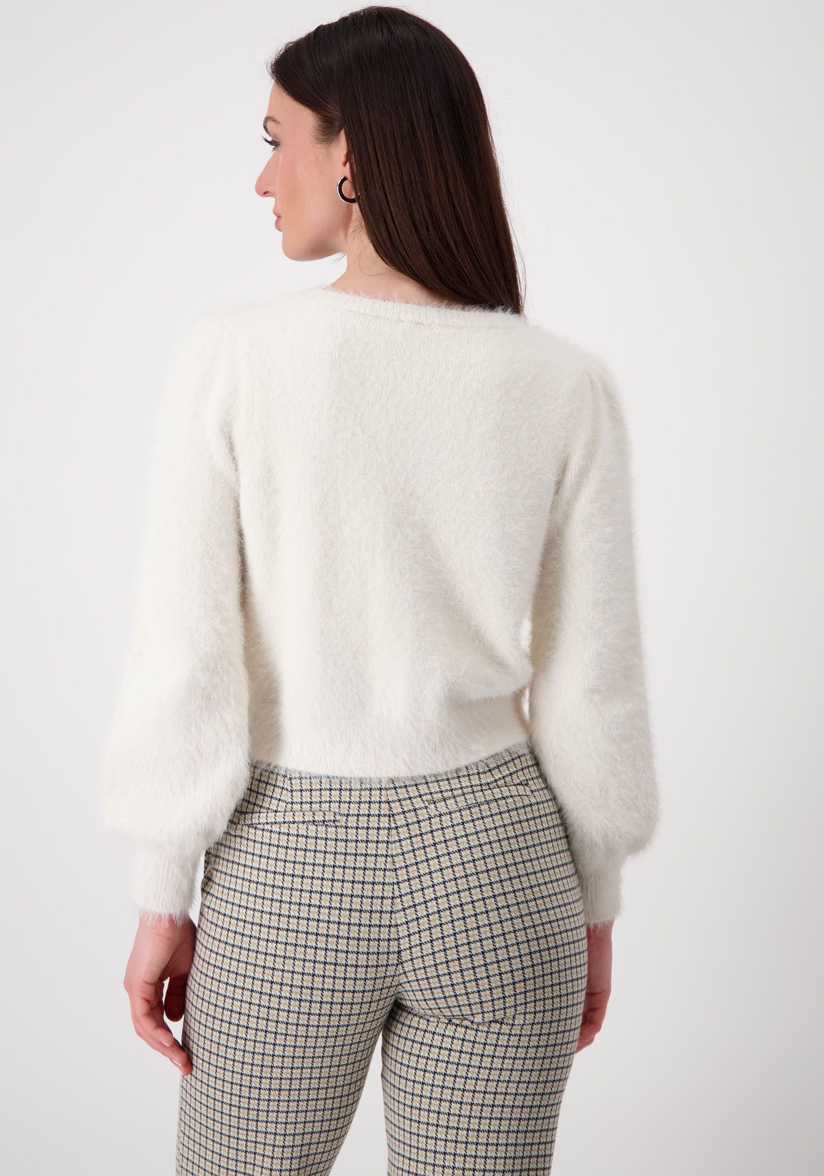 Monari Vest van pluche garen