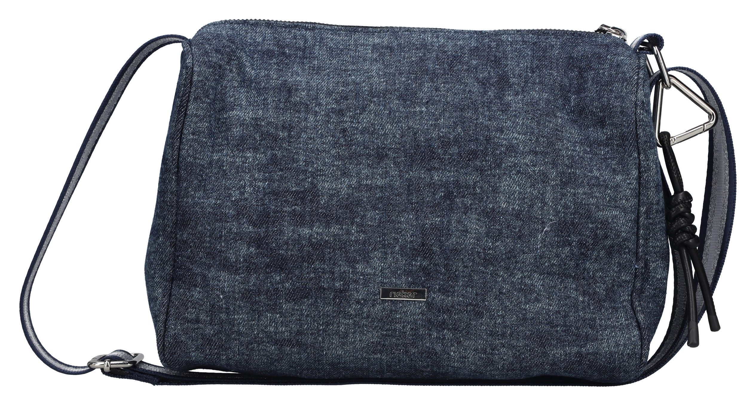 Rieker Schoudertas , schoudertas, dameshandtas met afneembare logo-hanger dames schoudertassen maat 18 cm blauw