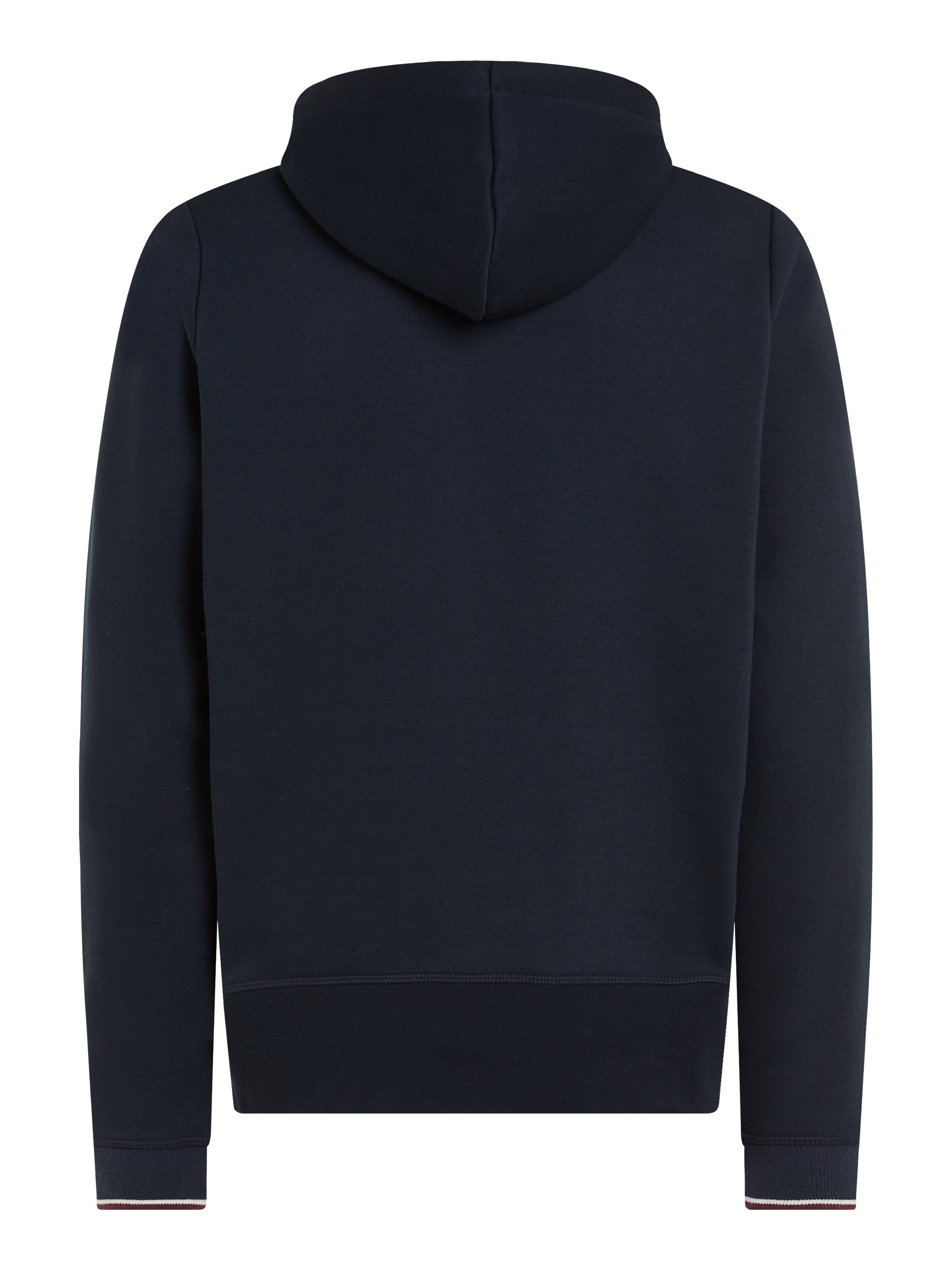 Tommy Hilfiger Hoodie TOMMY LOGO TIPPED HOODY Tommy-Tape binnen aan de halsopening, Vlag-Stiksel op de Mouw