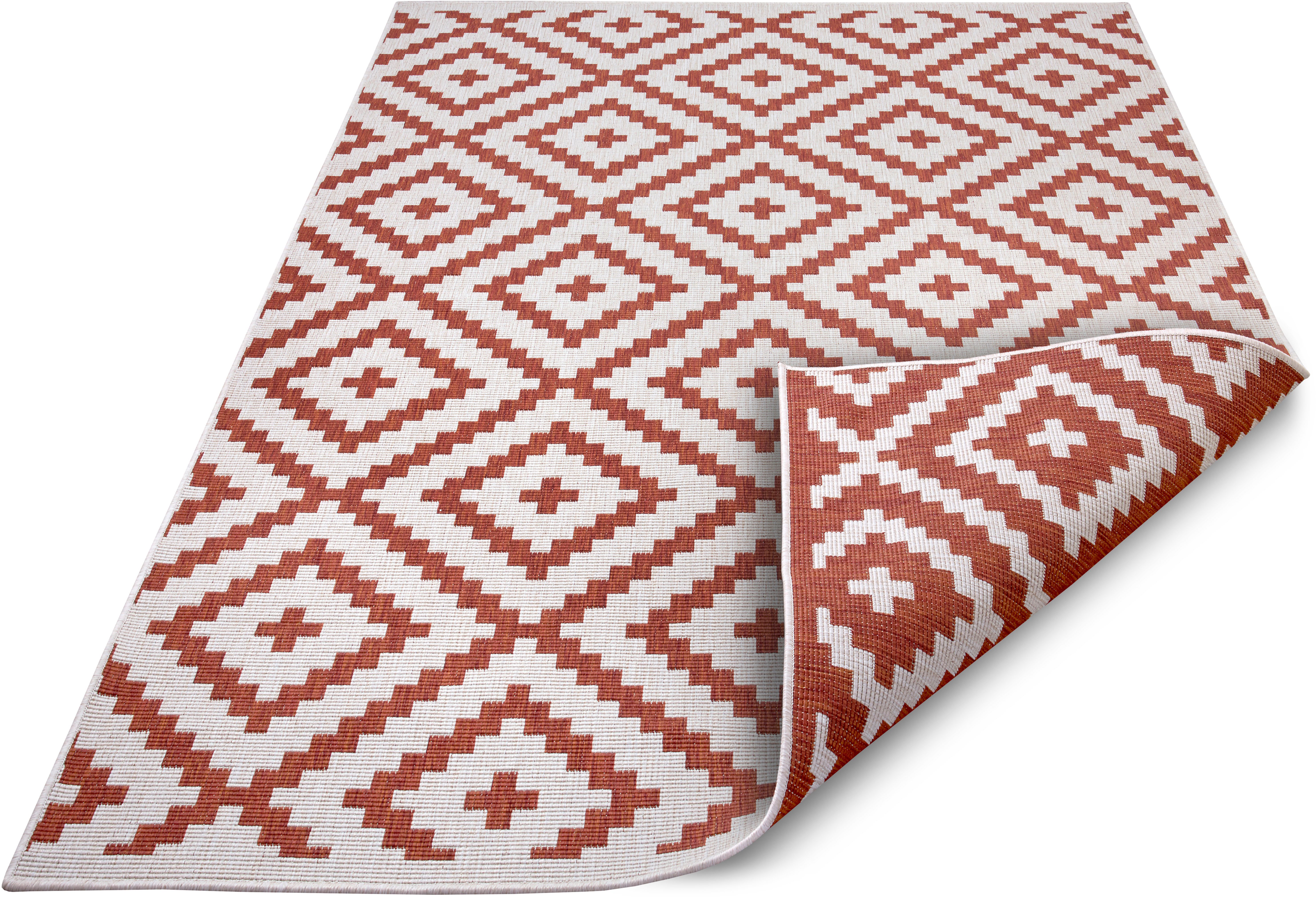 my home Vloerkleed Ronda tweezijdig te gebruiken kleed Sisal-look, platweefsel, in- en outdoor, geometrisch boho design