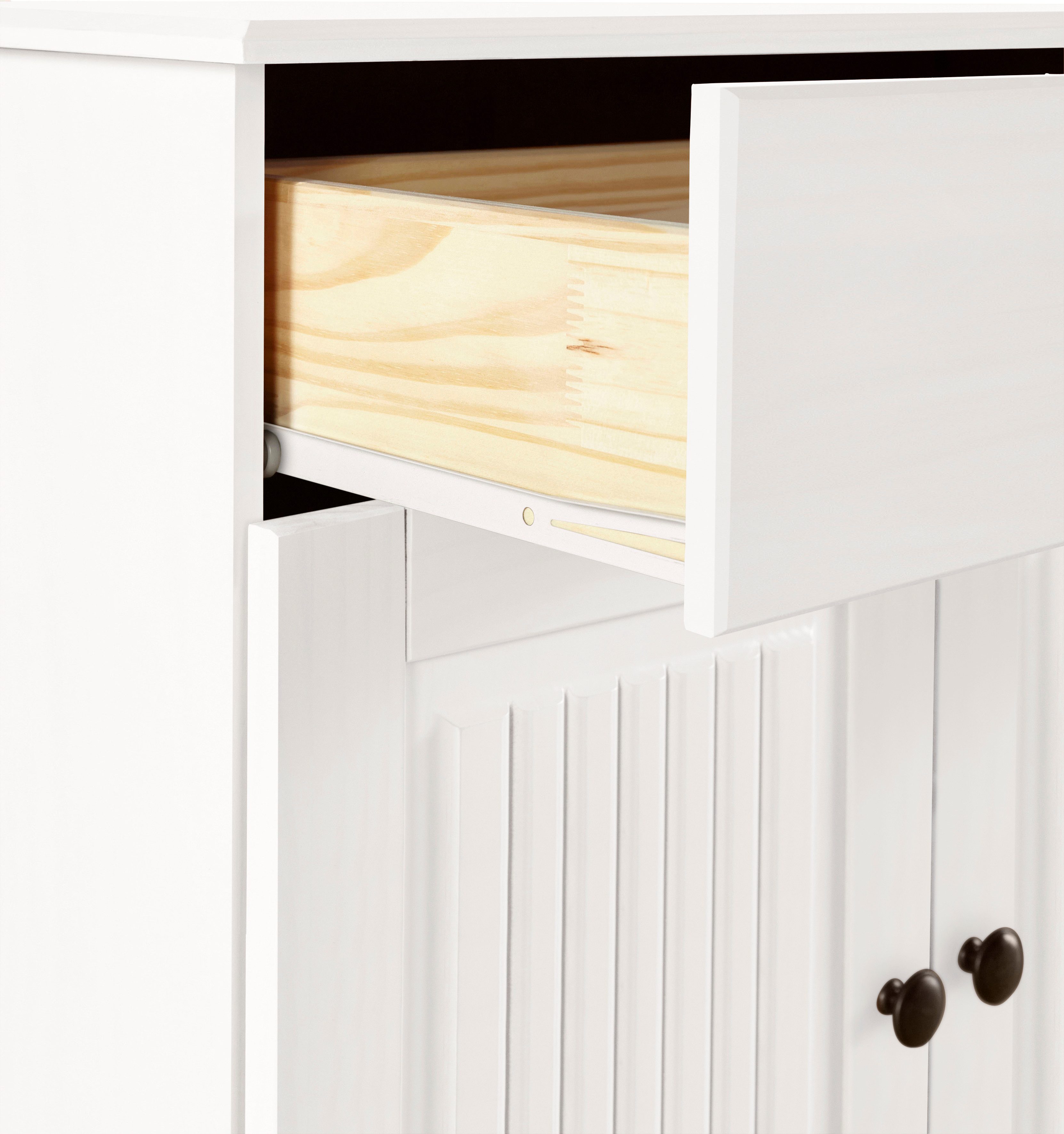 Home affaire Dressoir Liotta Commode met verstelbare inlegplank, massief dennenhout