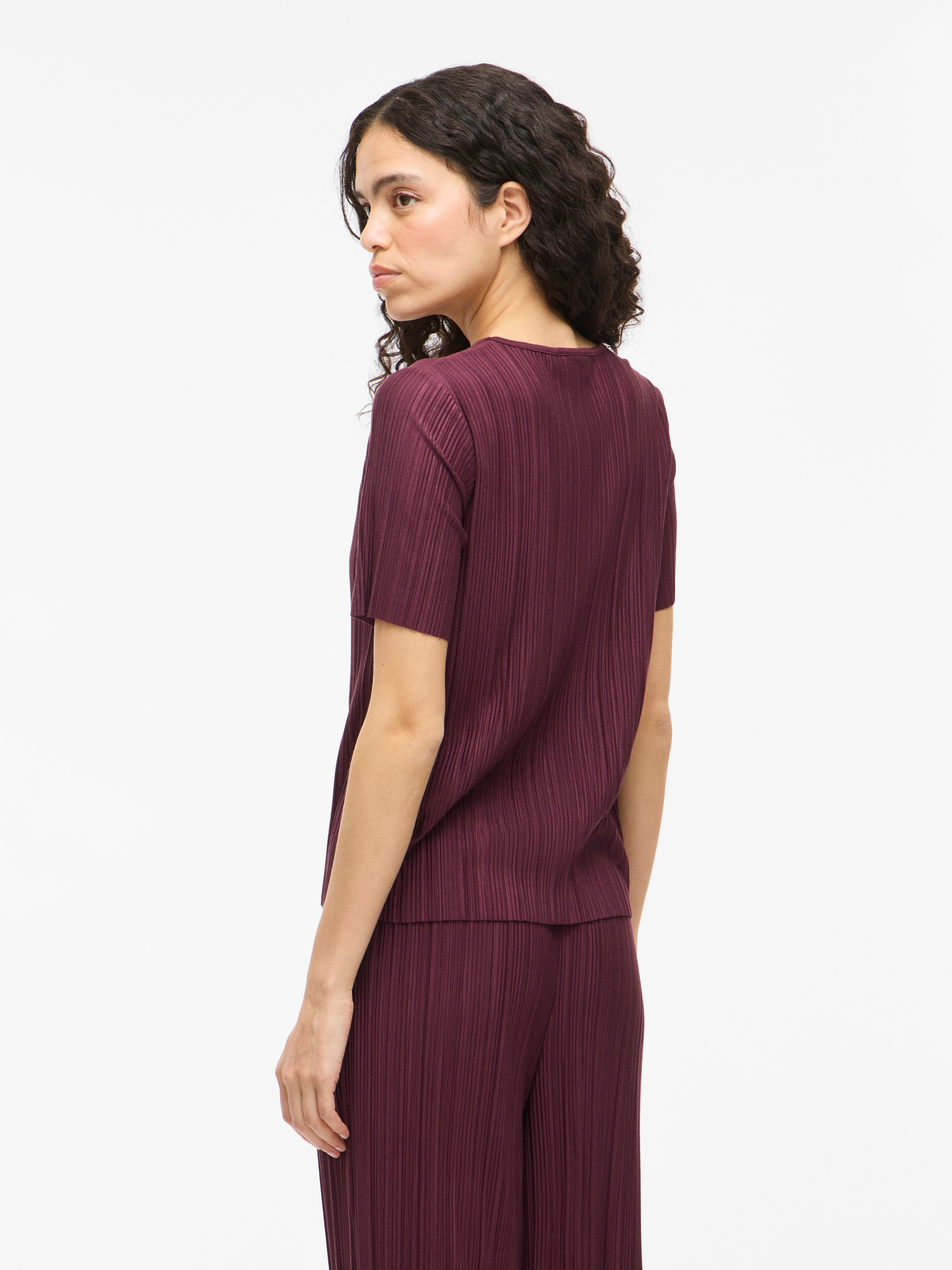 Vila Shirt met korte mouwen VIPLISA O-NECK S/S TOP - NOOS