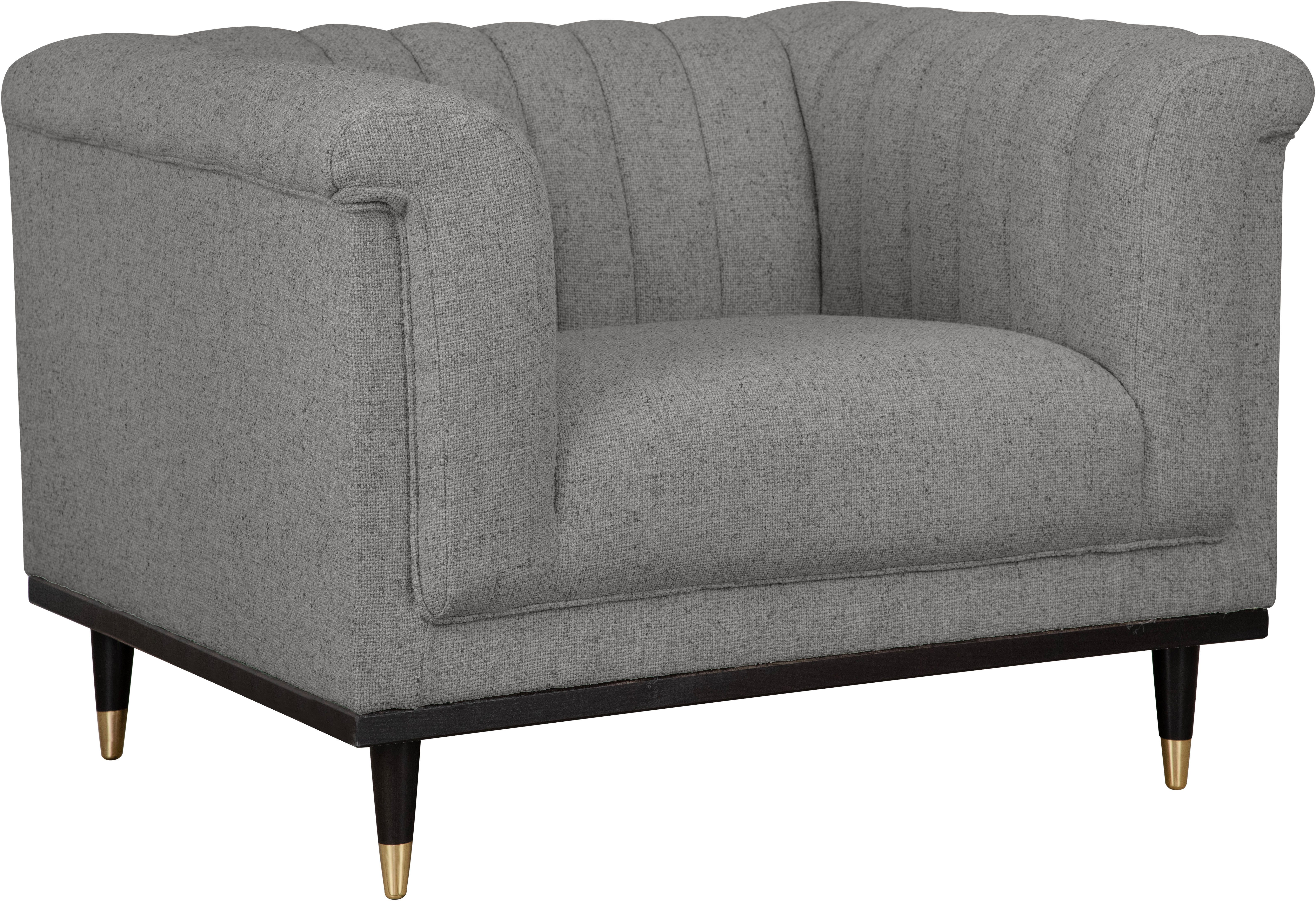 Guido Maria Kretschmer Home&Living Fauteuil Chamby met houten rand onder en stiksels bij de leuning