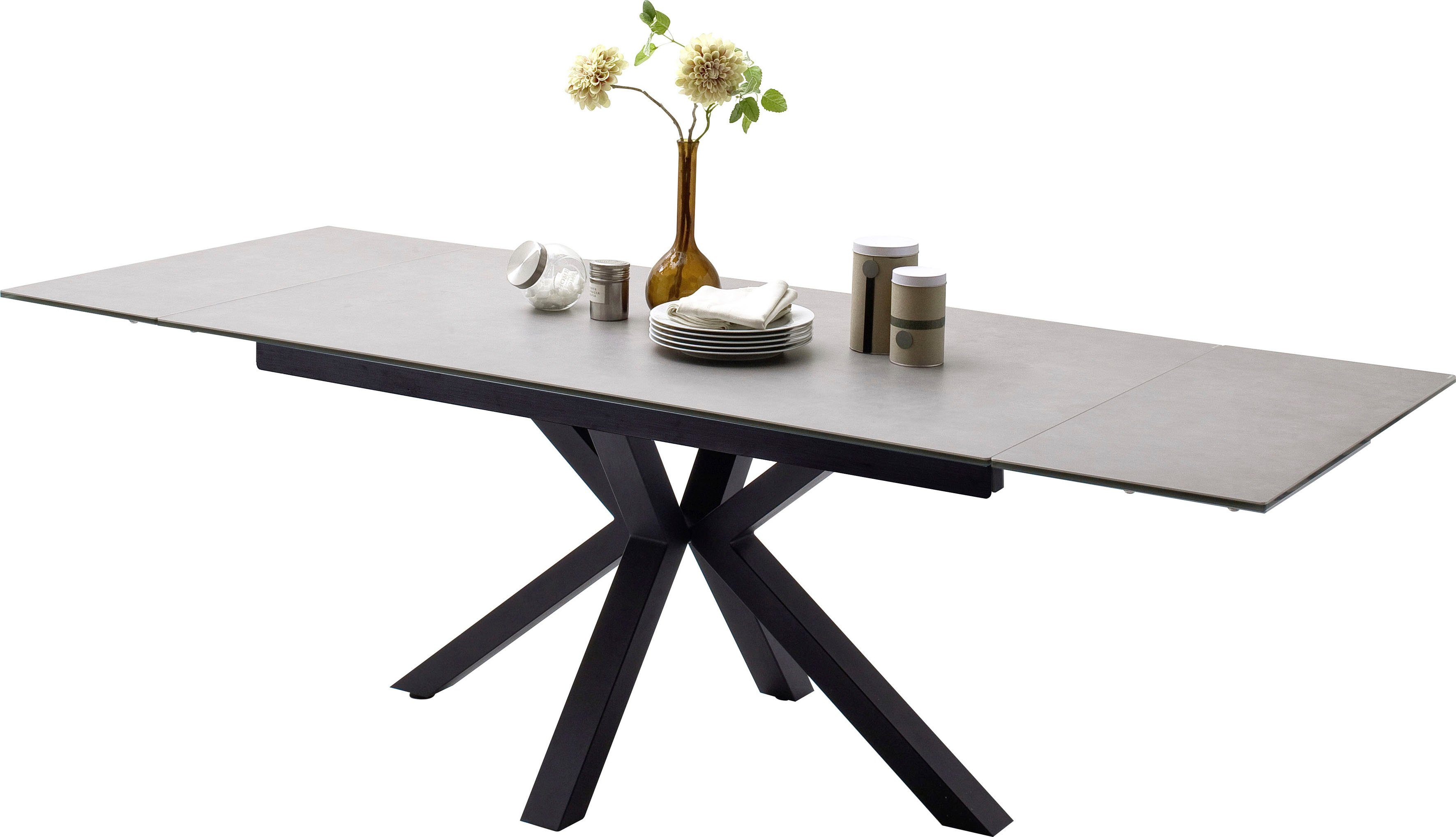 MCA furniture Eettafel Nagano Eettafel glas-keramiek met uittrekbaar deel aan de kopse kant