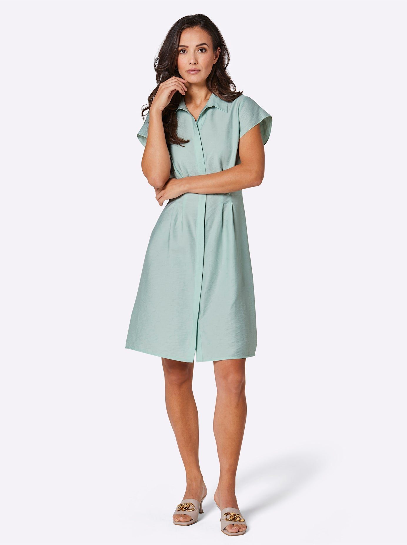 CREATION L PREMIUM Jurk met overhemdkraag Modal-jurk