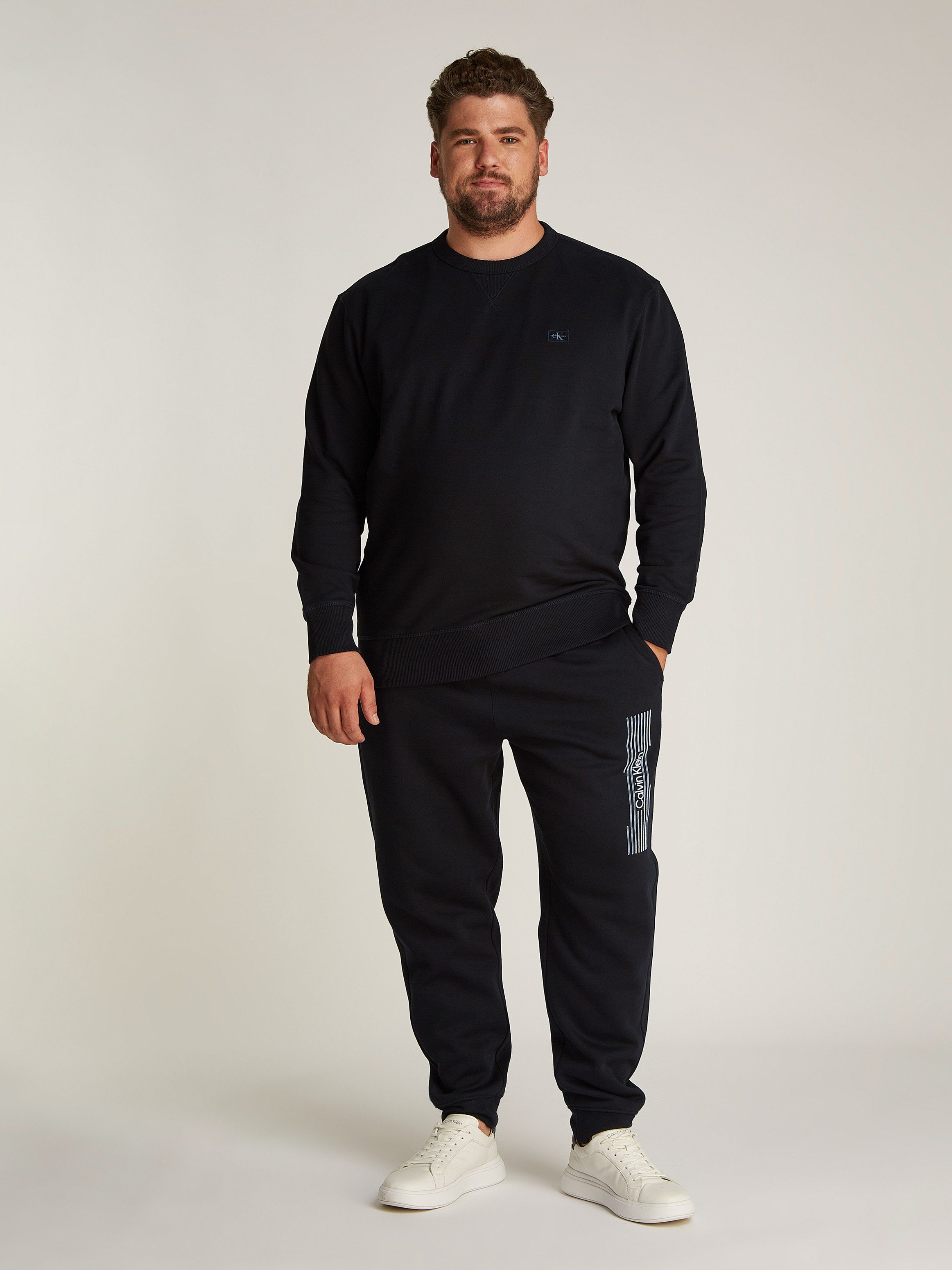 Calvin Klein Jeans Plus Sweatshirt PLUS WOVEN LABEL CREW NECK