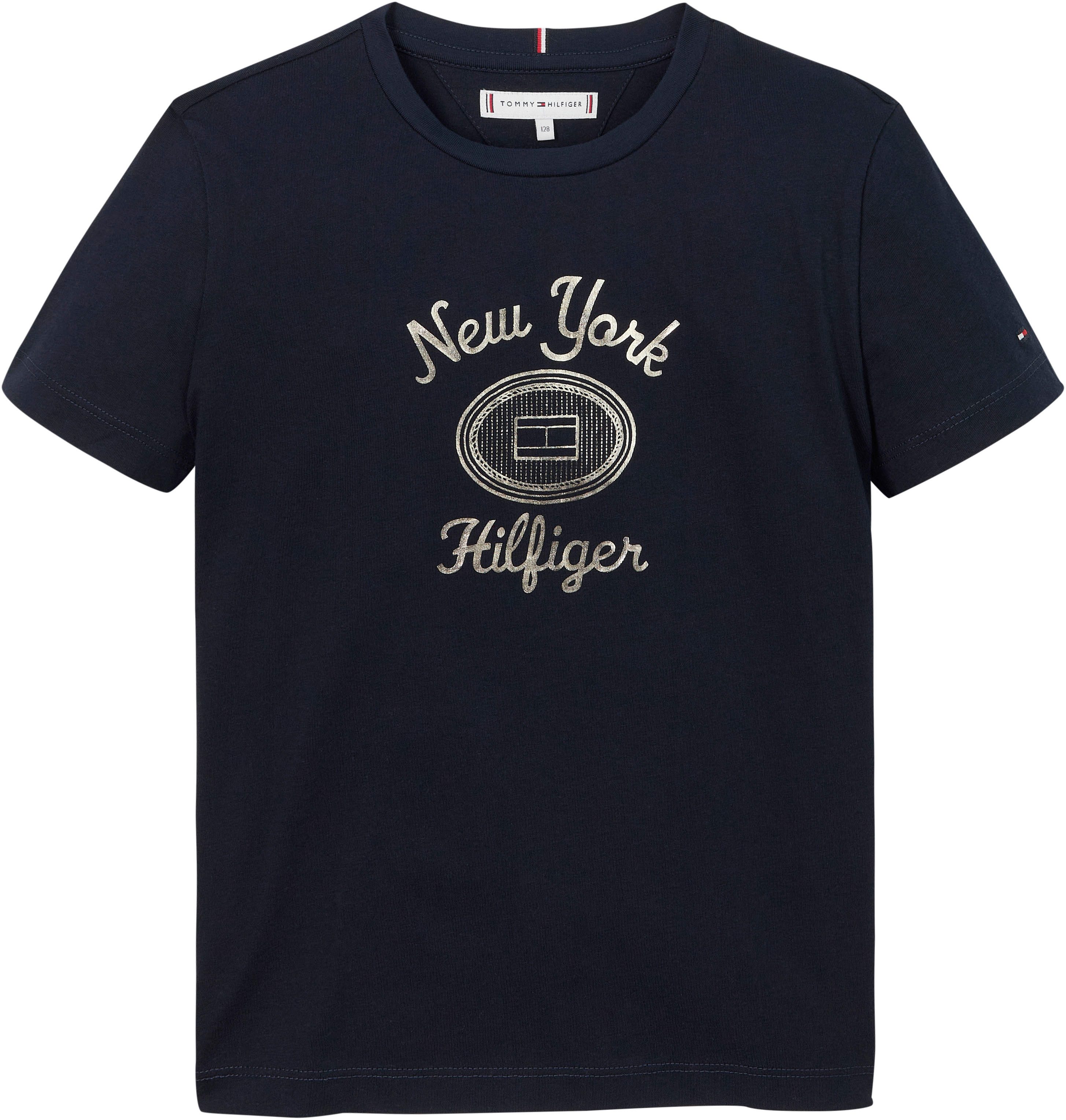 Tommy Hilfiger Shirt met korte mouwen HILFIGER NY FOIL REG TEE SS Kinderen tot 16 jaar met logo-opdruk