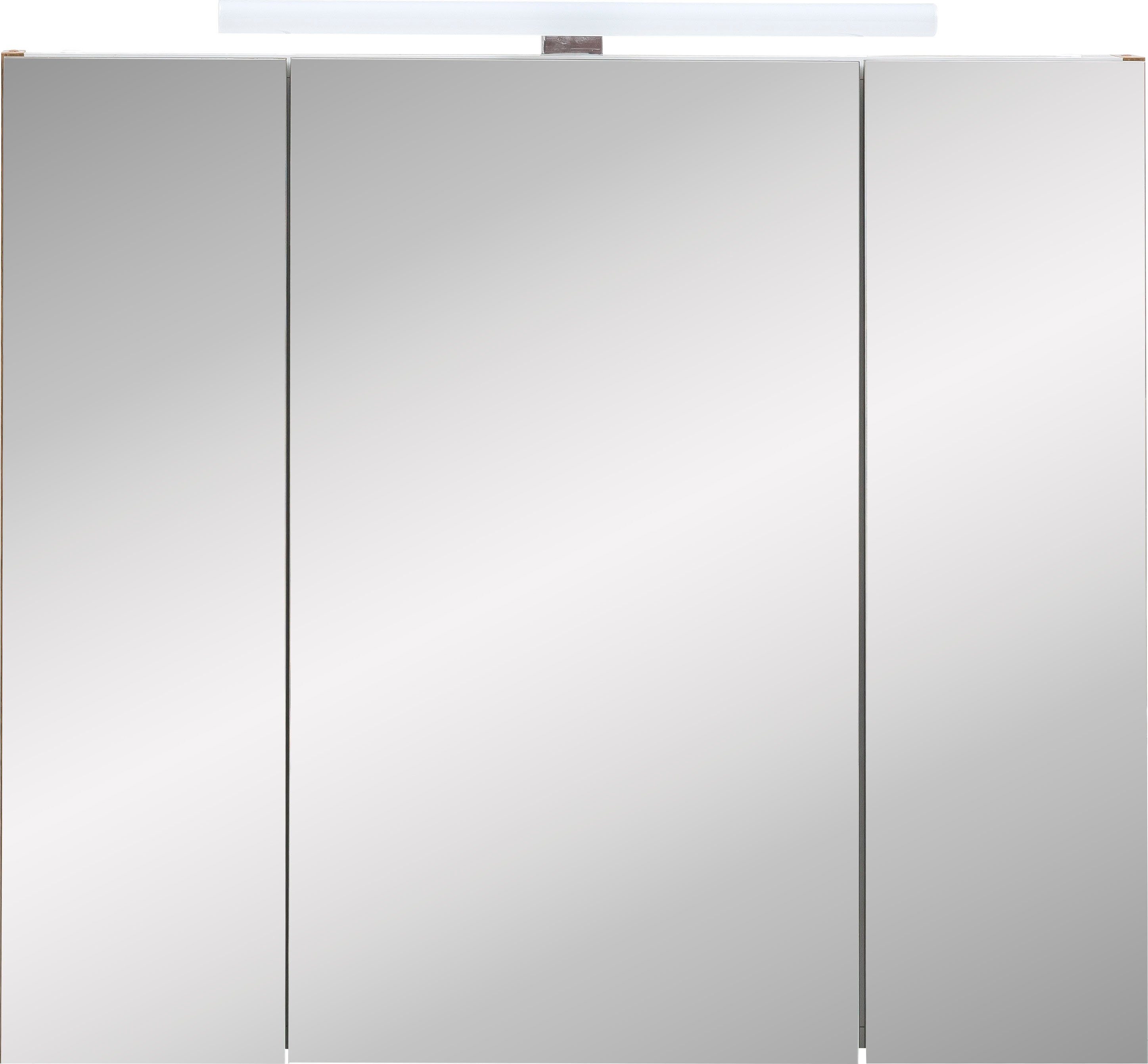 Schildmeyer Spiegelkast Duo Breedte 80 cm, 3-deurs, ledverlichting, schakelaar-/stekkerdoos