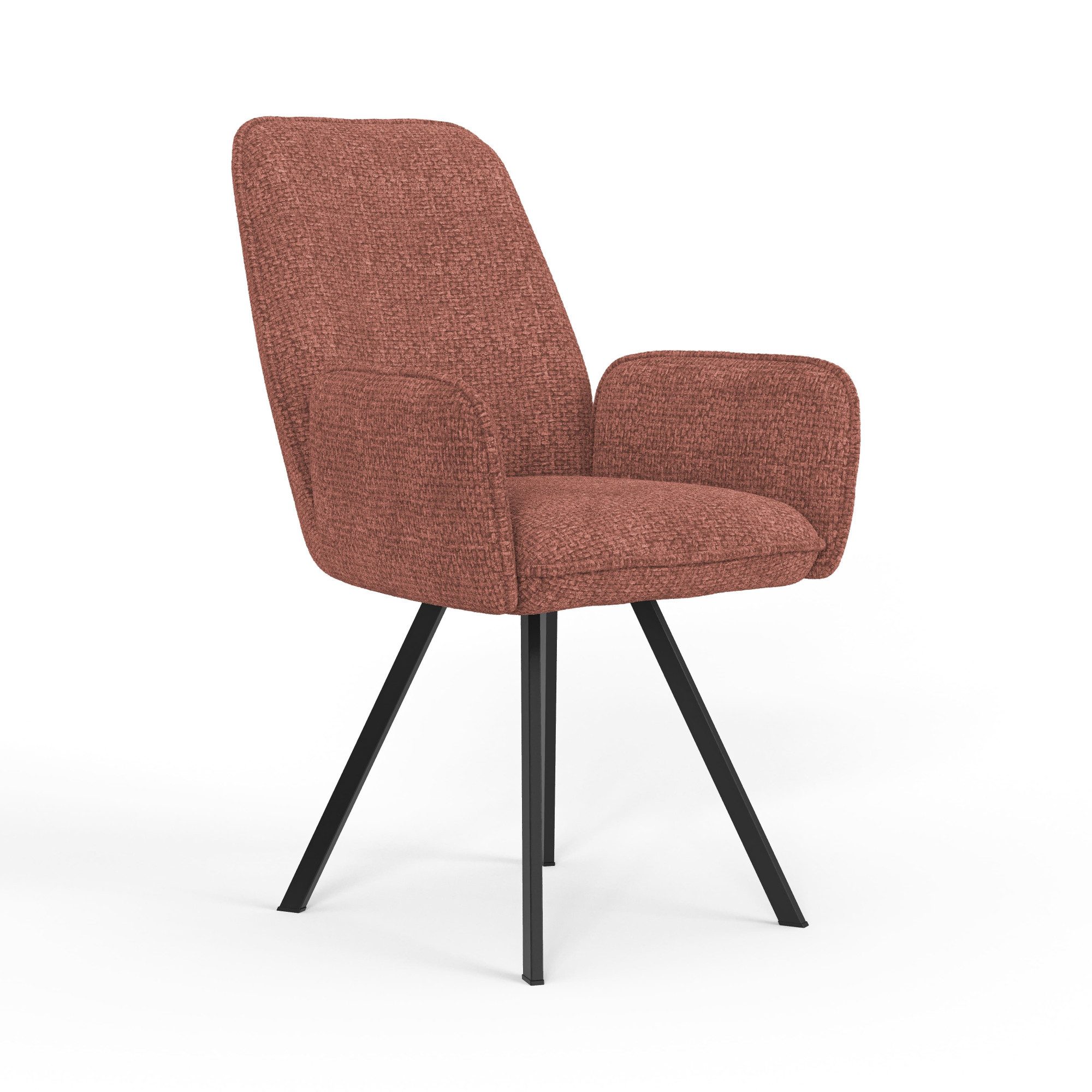 Home affaire Stoel met armleuningen Mily eetkamerstoel, gestoffeerde fauteuil, woonstoel, eetstoel met armleuningen (set, 2 stuks)