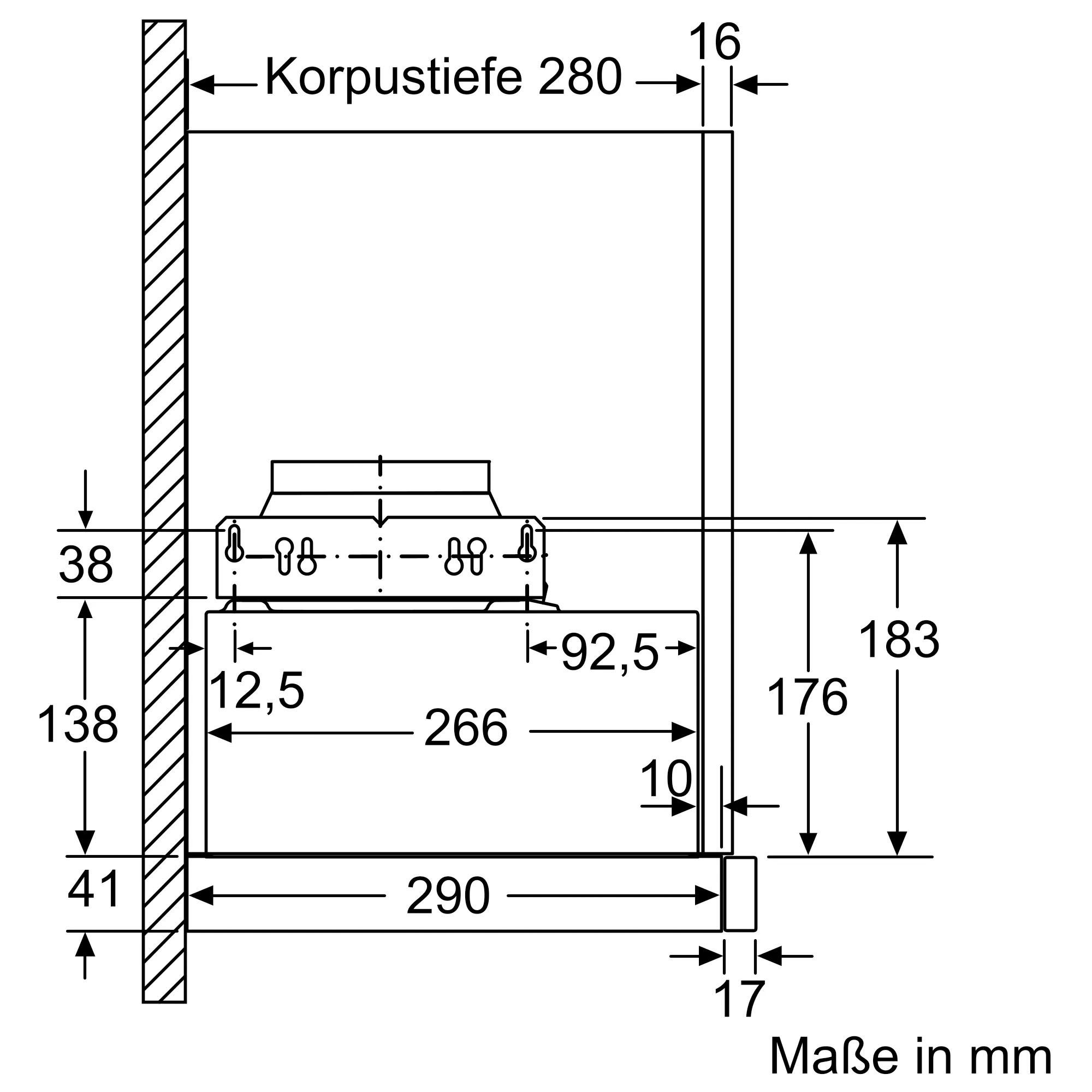 Constructa Vlakscherm-afzuigkap CD30637 (1 stuk)