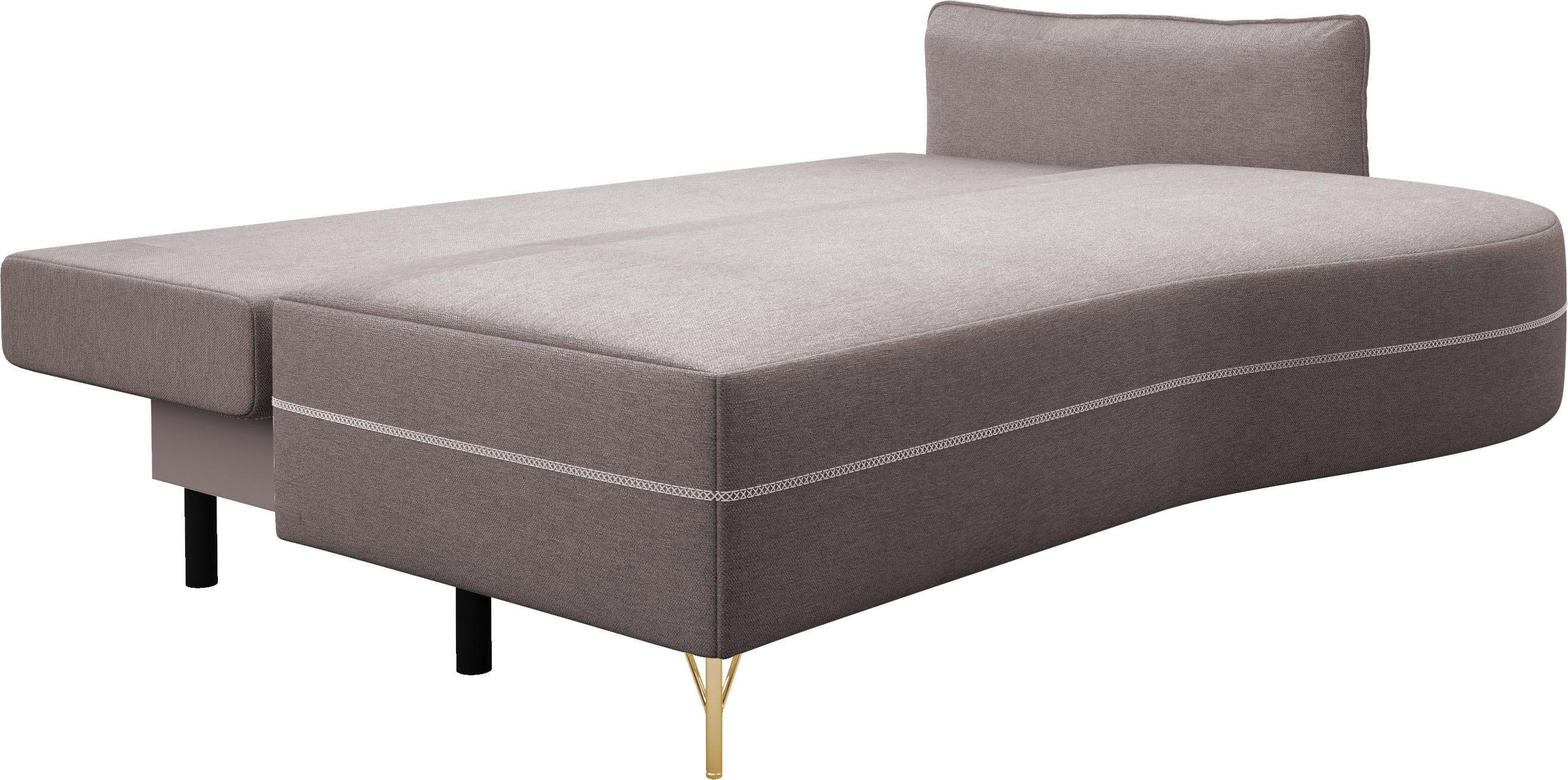 exxpo - sofa fashion Loungebank Met mooie contrastnaad, solitairmeubel, comfortabel, smalle armleuning