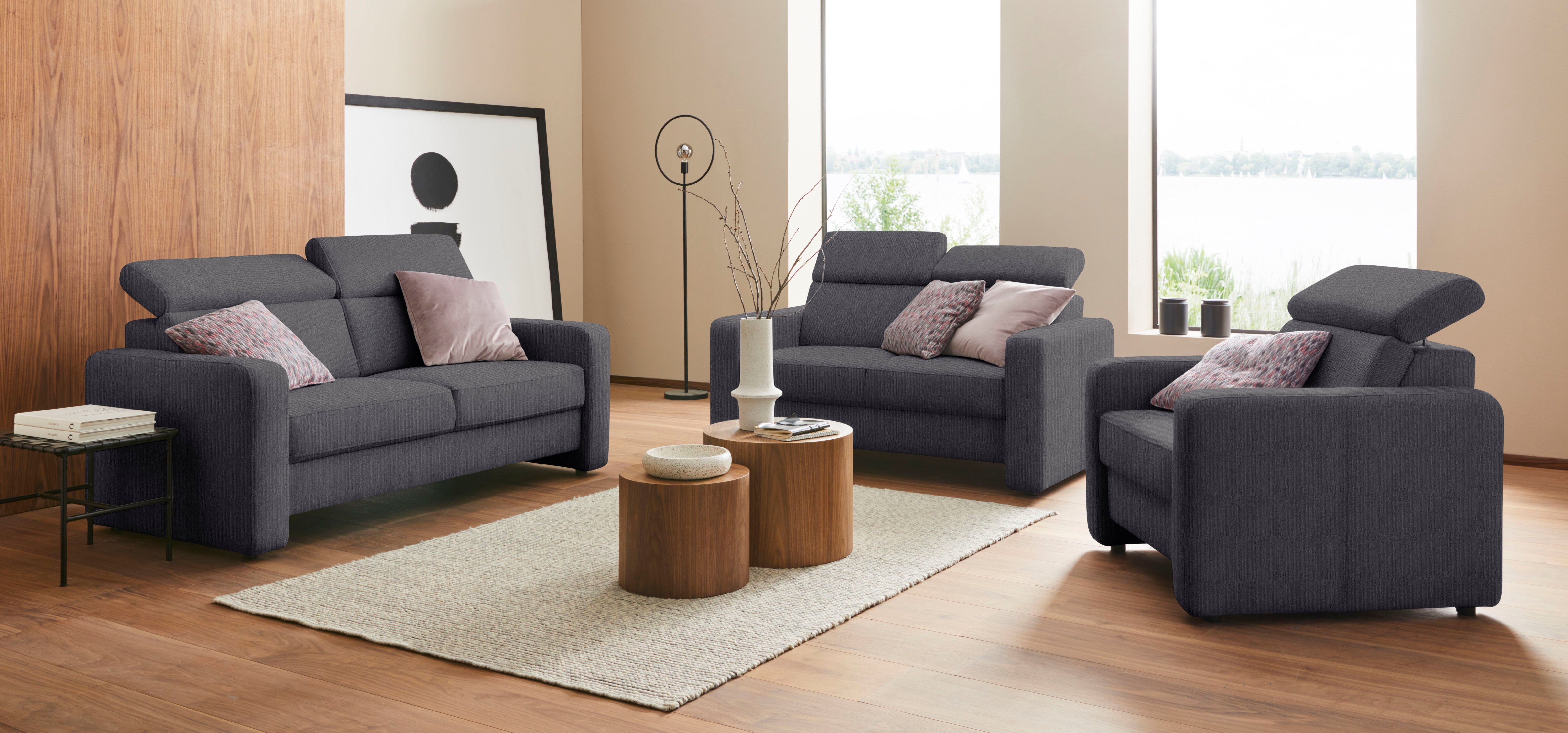 sit&more Fauteuil Bologna met binnenvering, met verstelbare hoofdsteun