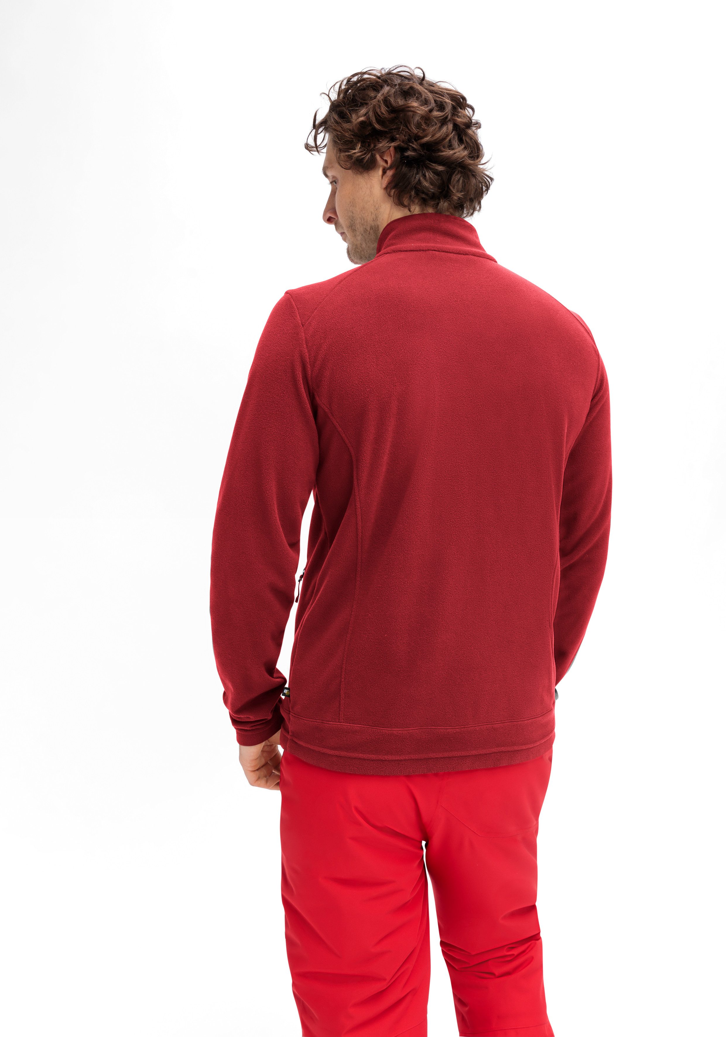 Maier Sports Fleecejack Dennis Jacket M Heren midlayer, onderhoudsvriendelijk fleece met 2 ritszakken