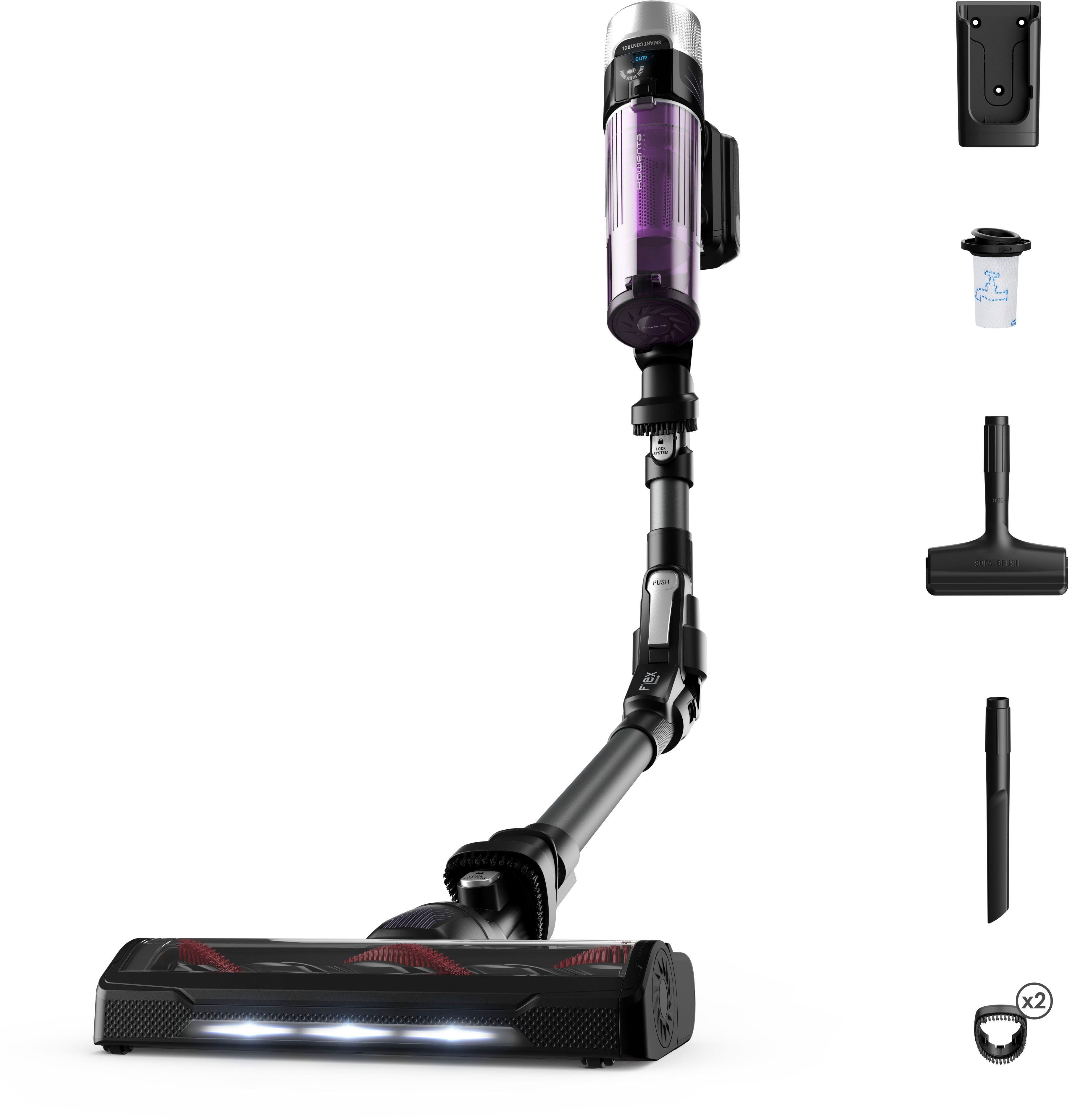 Rowenta Accu-kruimeldief en -stofzuiger RH203A X-Force Flex 9.60 Allergy, snoerloos, hoge capaciteit, flexibele verbinding, lange gebruiksduur,
