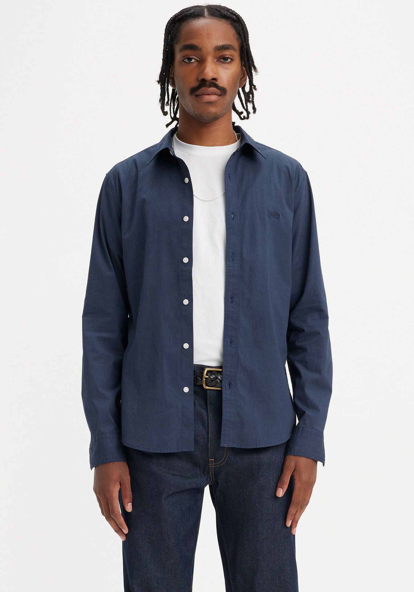 Levi's Jeans overhemd BATTERY HM SHIRT SLIM heren denim overhemden maat S blauw