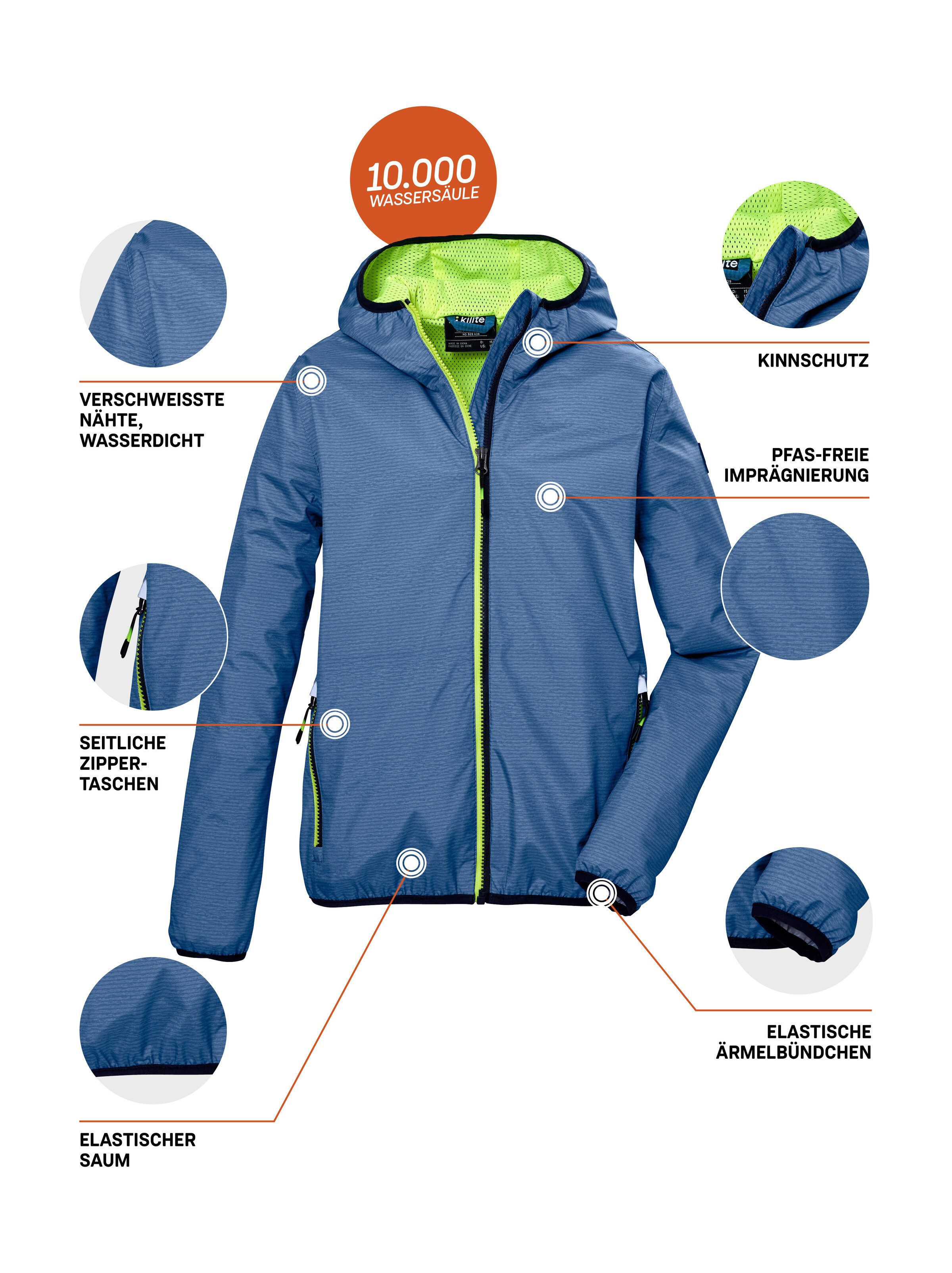 Killtec Functioneel jack KOS 147 BYS JCKT Wind- en waterdichte functionele jas met capuchon
