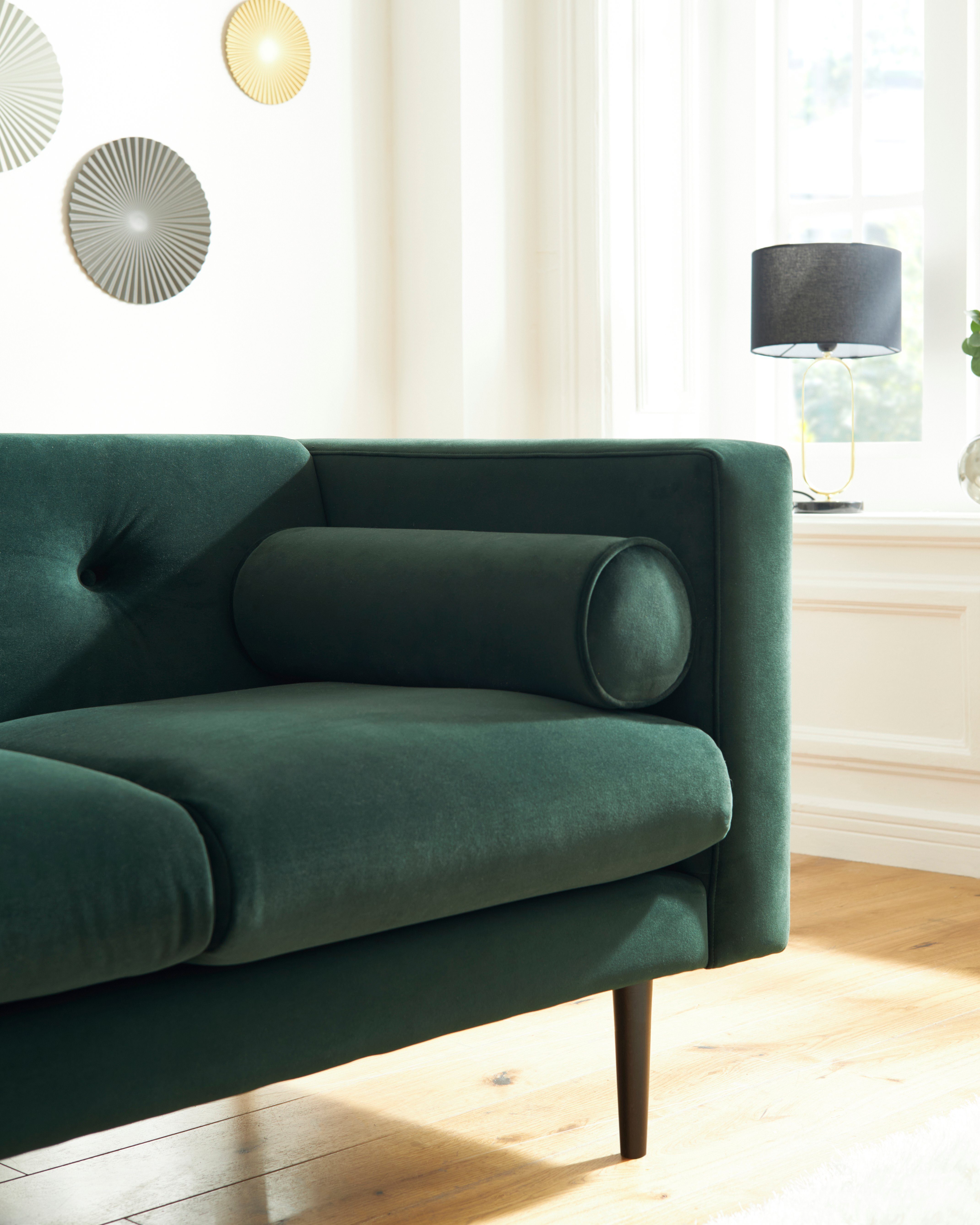 Guido Maria Kretschmer Home&Living 3-zitsbank Lillibeth designbank met golfondersteuning, afmetingen B/D/H: 218/74/83 cm Sierkussen als tweezijdig te gebruiken kussen, bekleding fluwelige look of cord