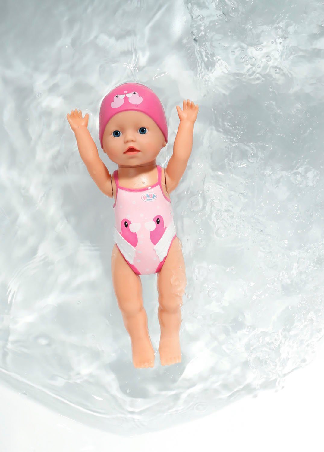 Baby Born Babypop My First Swim Girl, 30 cm zwemt met borstcrawl en vlinderslag