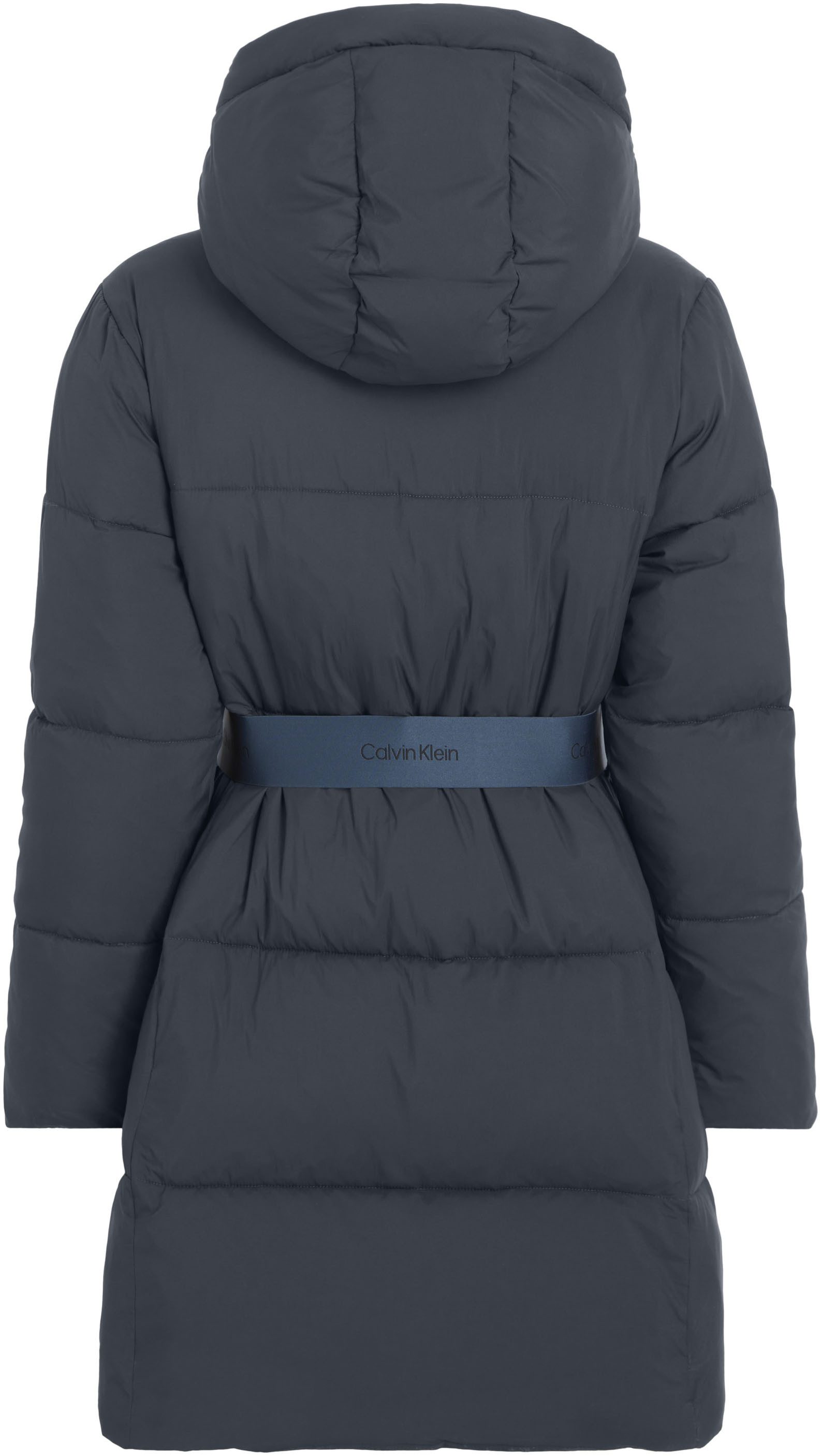 Calvin Klein Gewatteerde jas LOGO BELT LONG PUFFER