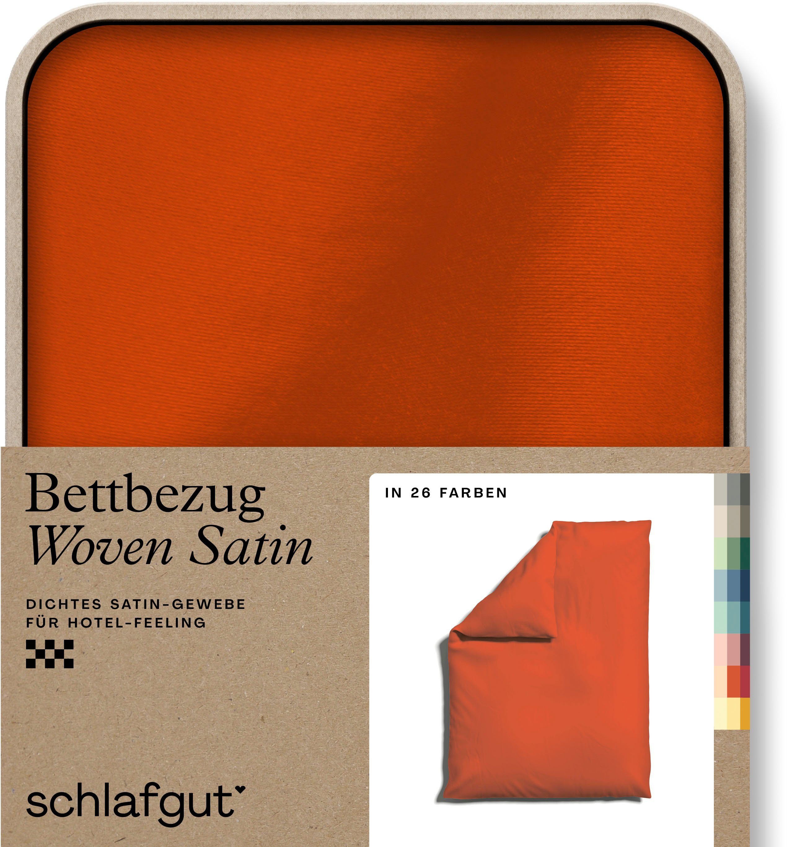 Schlafgut Dekbedovertrek Woven Satin bijzonder dicht geweven, mix & match: bijpassende kussenhoes verkrijgbaar (1 stuk) dekbedovertrekken rood