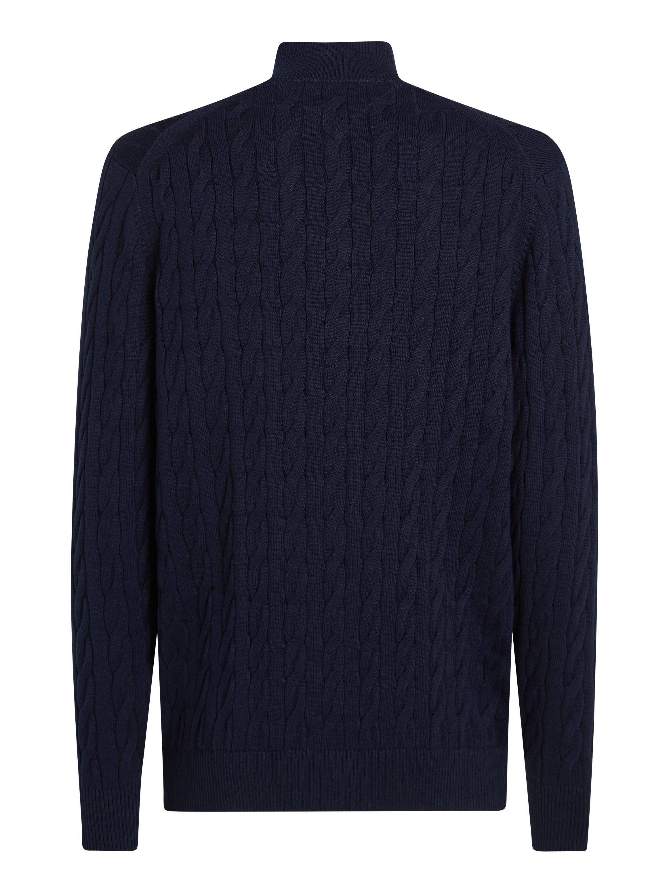 Tommy Hilfiger Gebreide trui CLASSIC COTTON CABLE ZIP MOCK