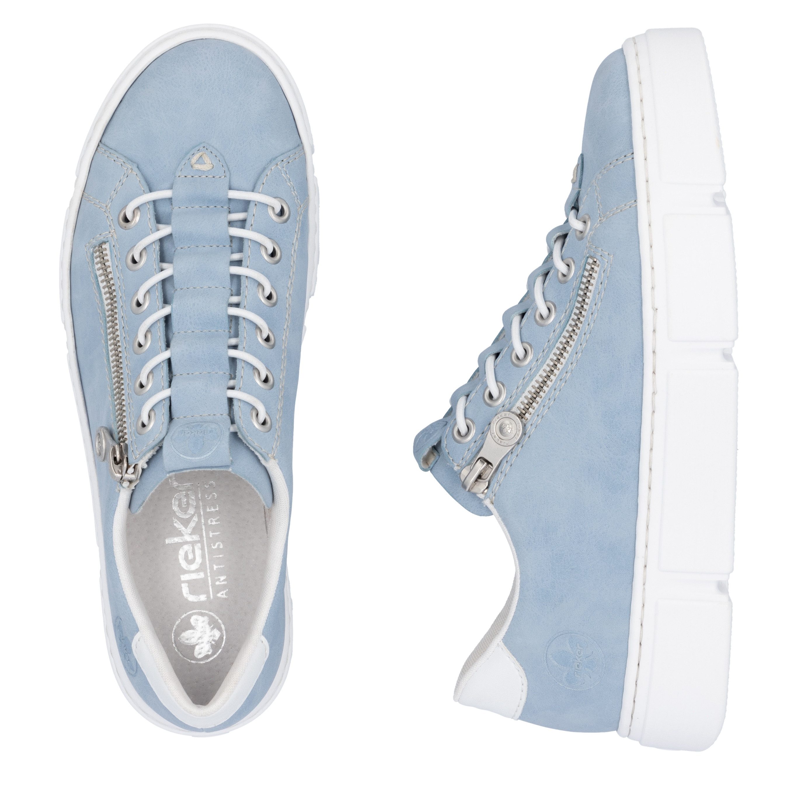 Rieker Slip-on sneakers met buitenrits, vrijetijdsschoen, lage schoen, instapschoen