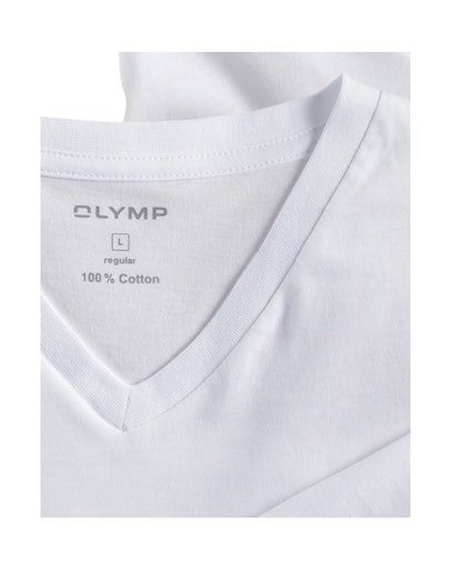 OLYMP T-shirt Casual met ton-in-ton logo-borduursel op de mouw (set, 2-delig, 2 stuks)
