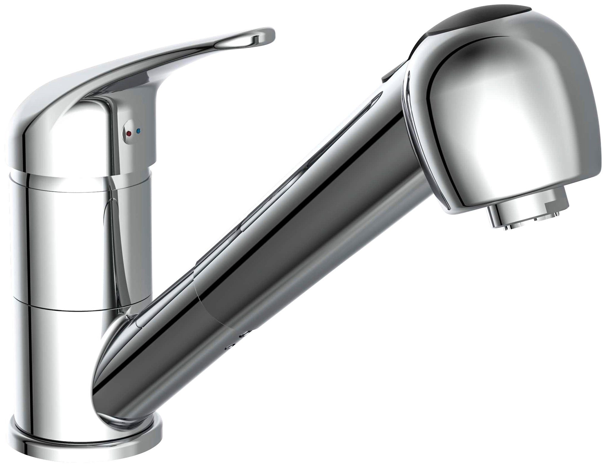 Schütte Gootsteen kraan Ultra Sproeikop, lagedrukkraan, uittrekbaar, mengkraan, chroom keukenkranen zilver(kleur)