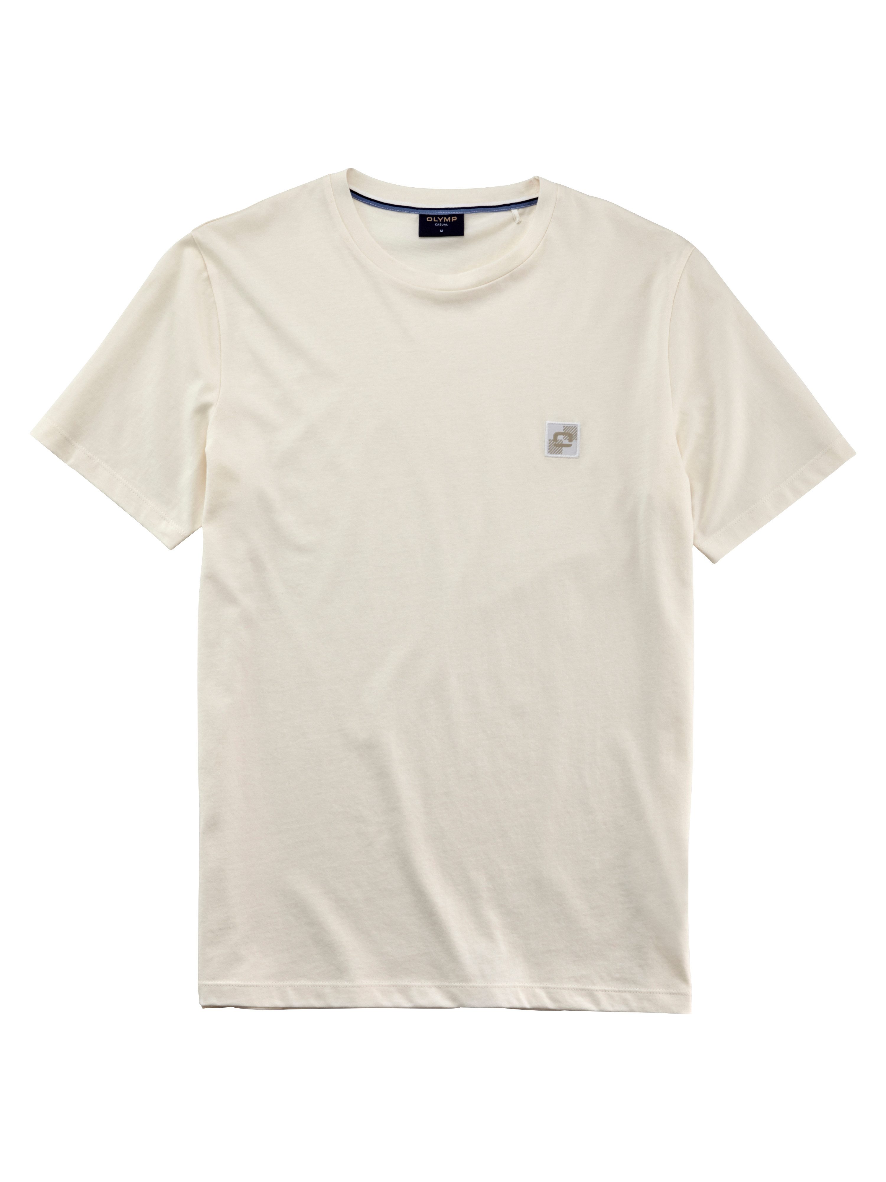OLYMP T-shirt OLYMP geweven casual heren t-shirts maat L wit